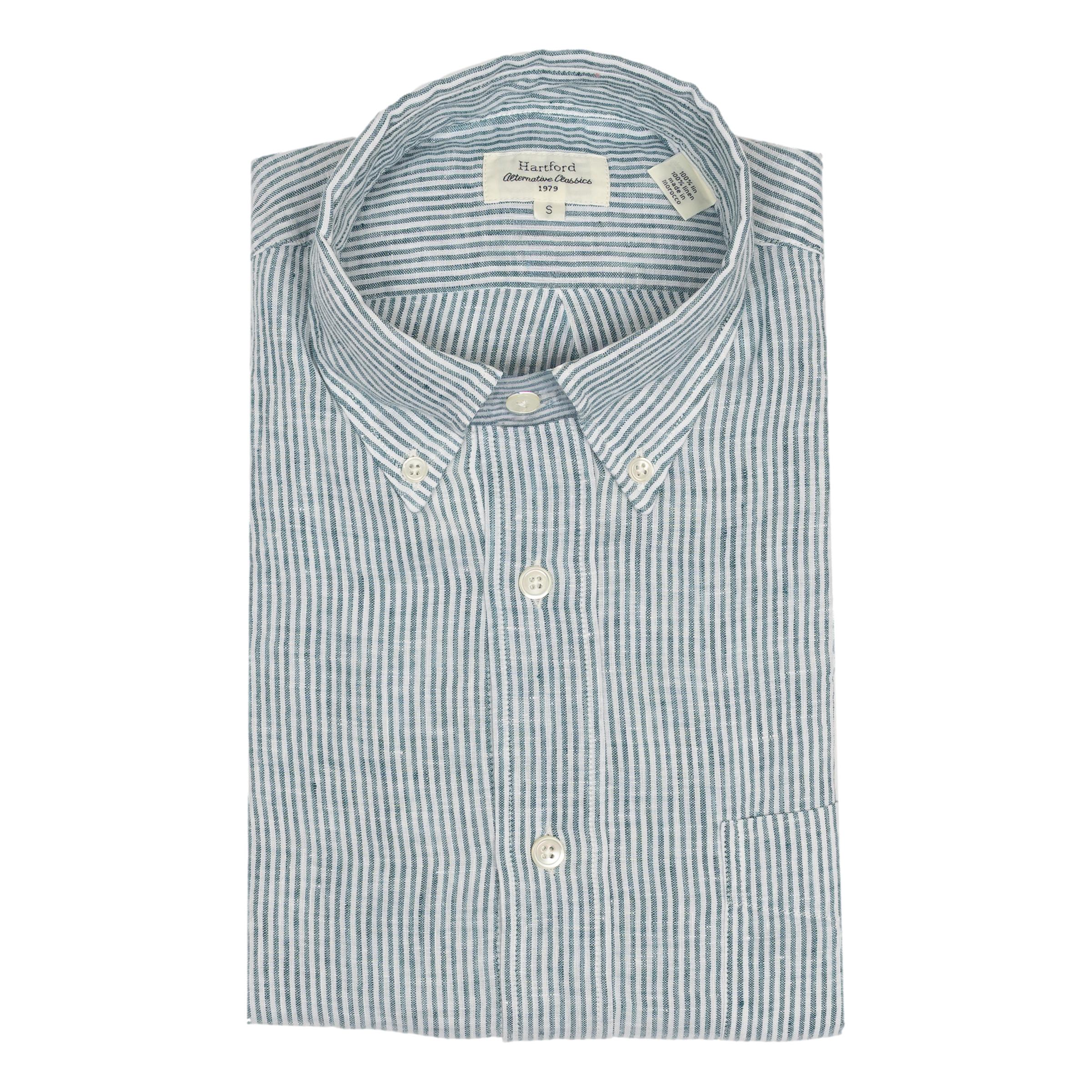 French Summer Linen Button Down Sport Shirt