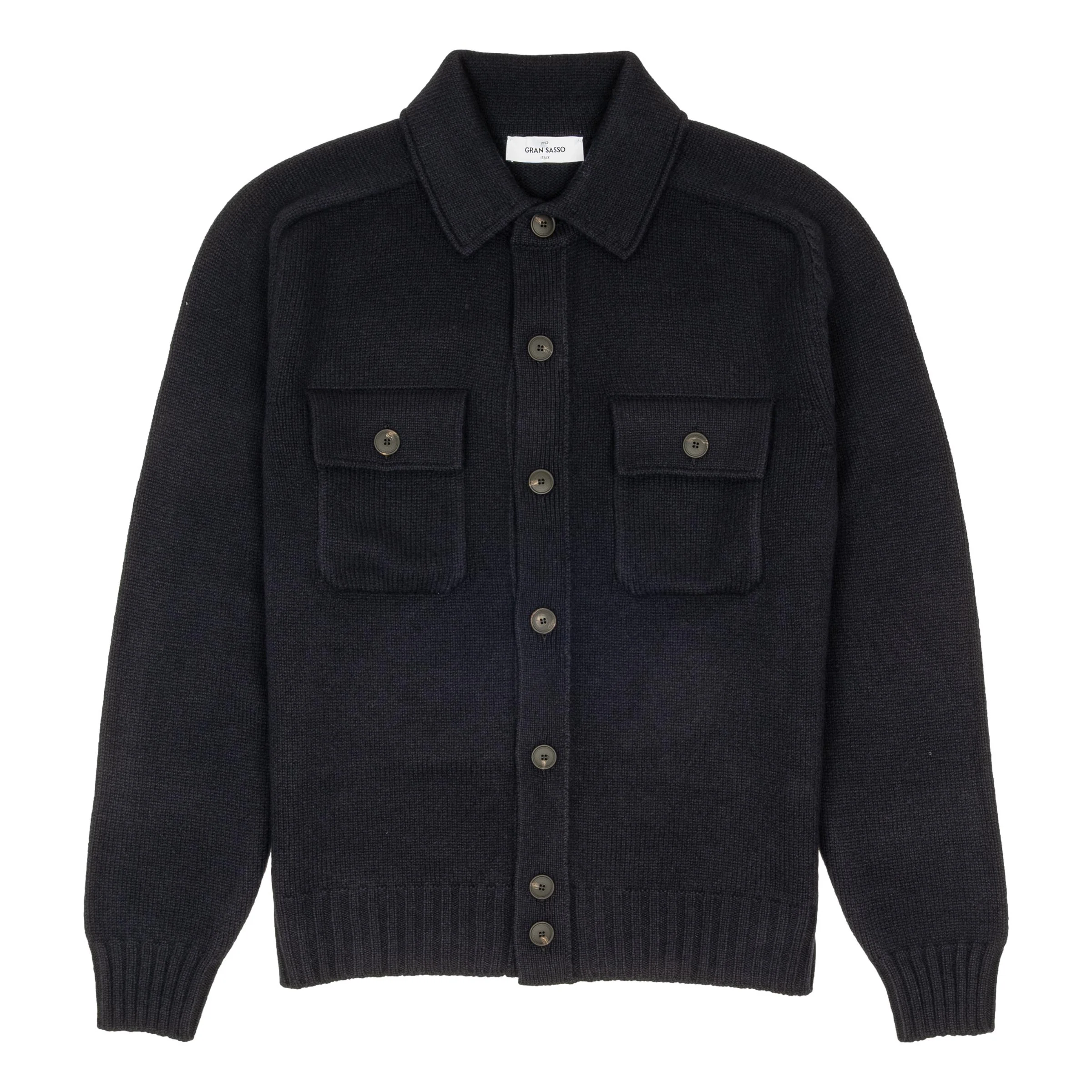 Full Button Geelong Wool Sweater - Image 3