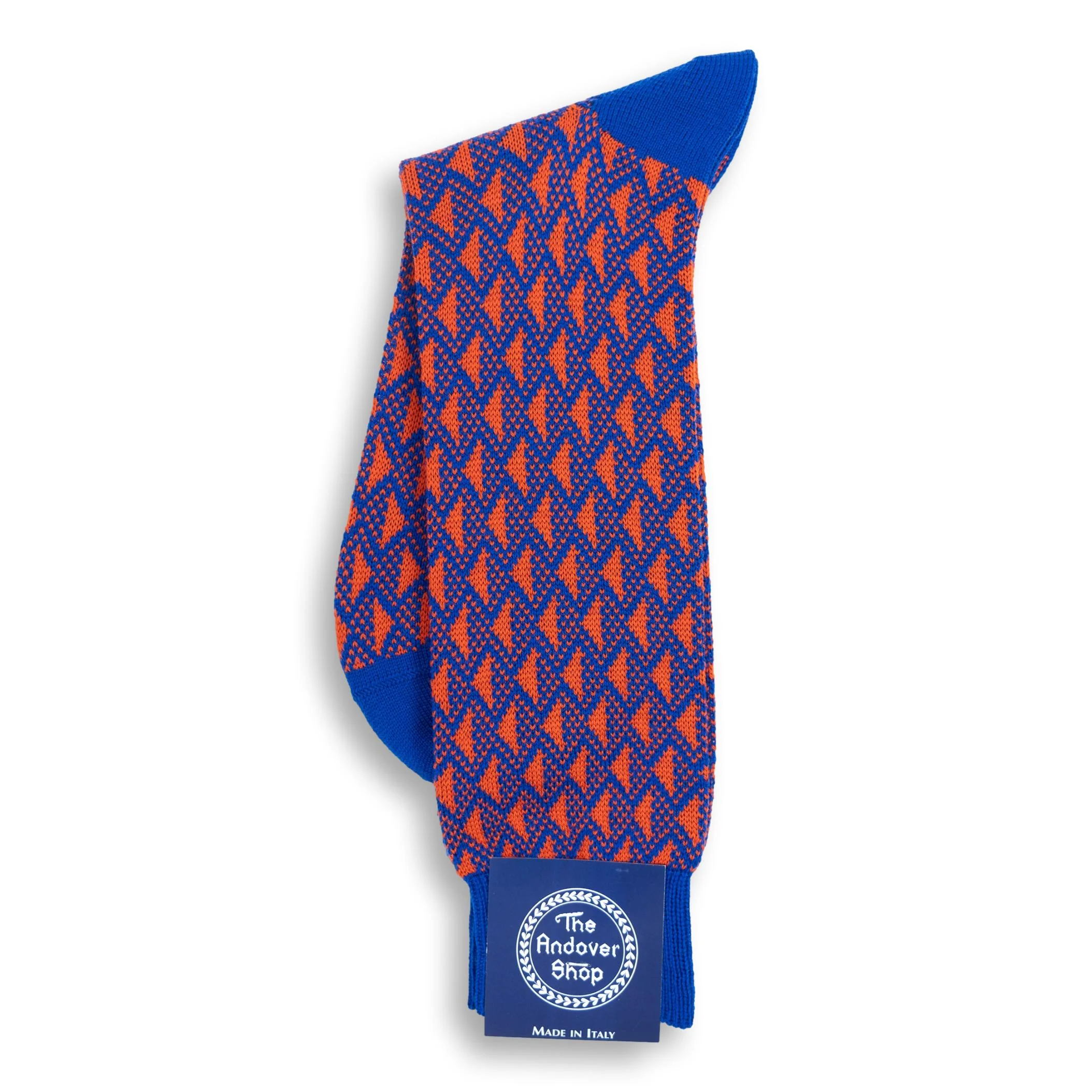 Geometric Patterned Wool Mid-Calf Dress Sock - Image 2