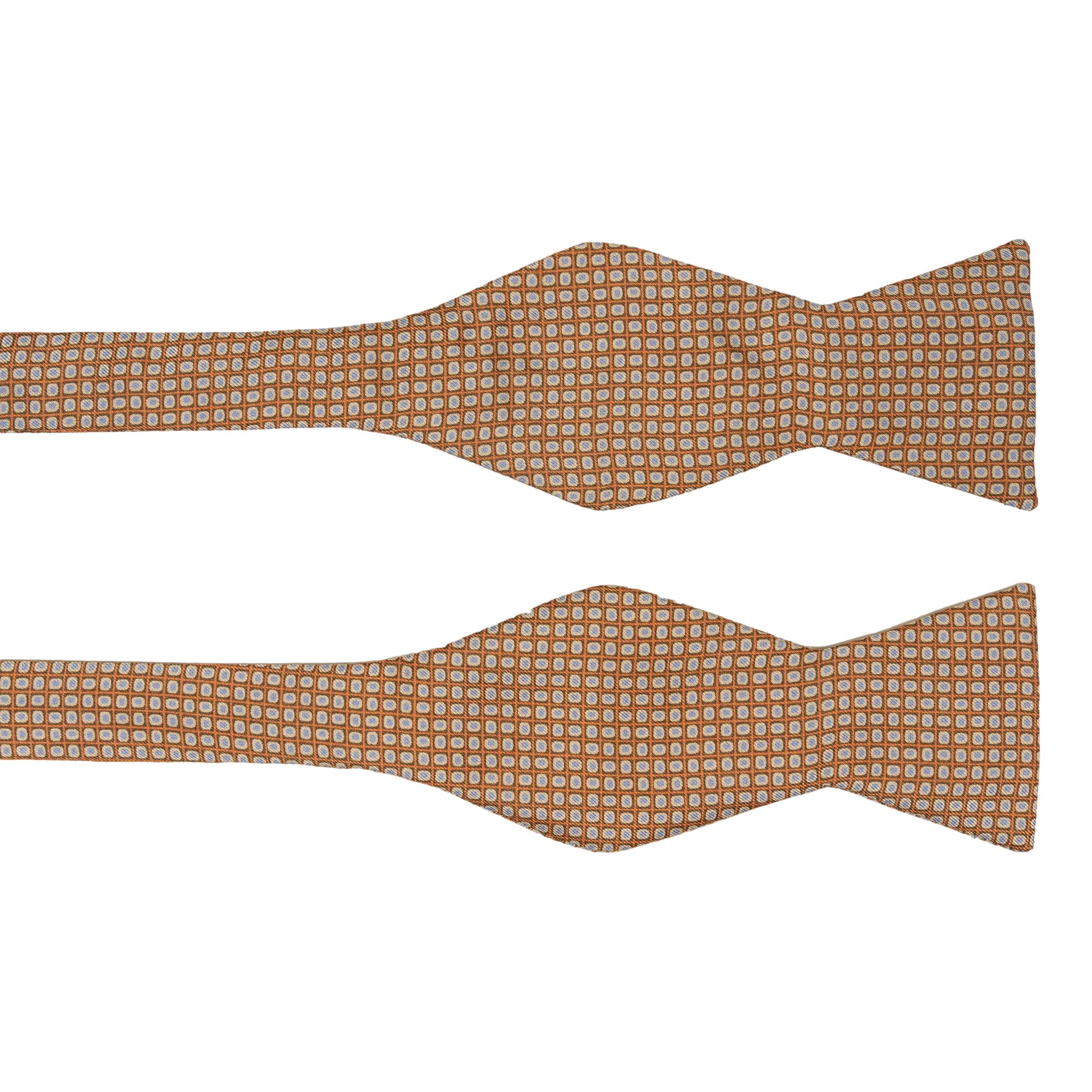 Geometric Silk Butterfly Bow Tie