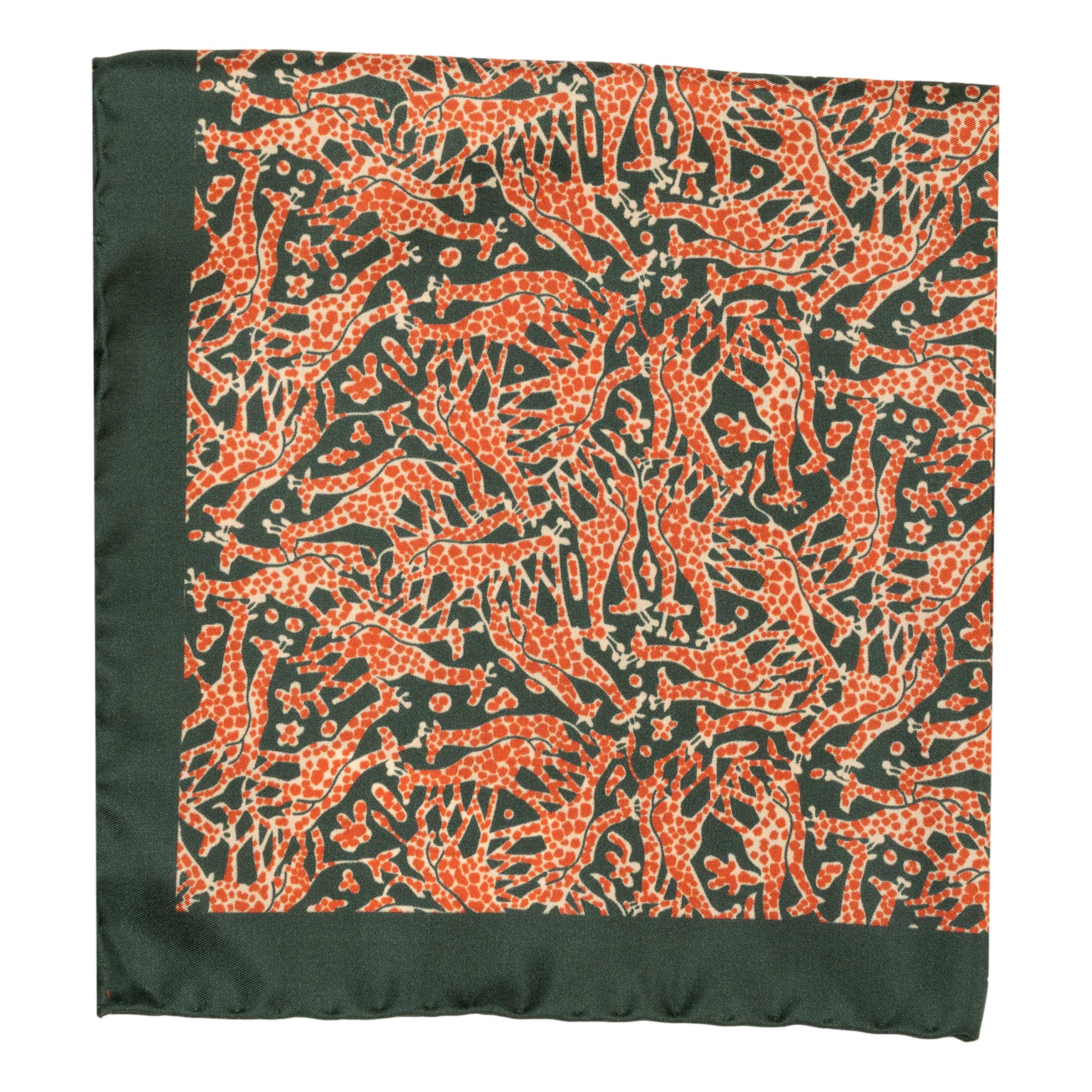 Giraffe Wool and Silk Pocket Square - Image 3