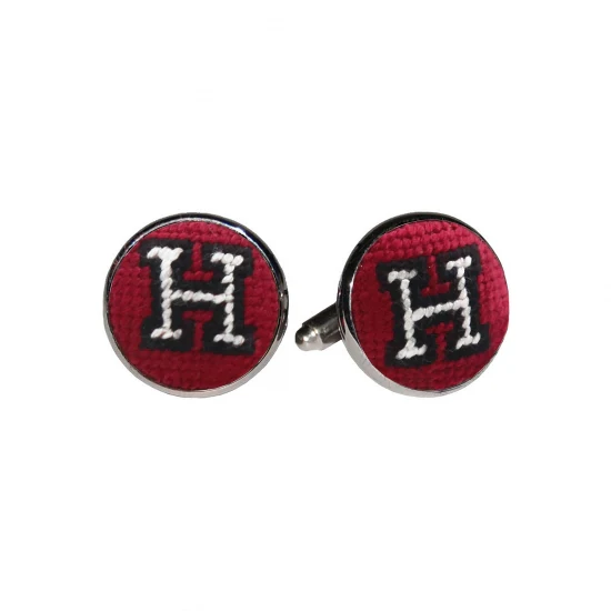 Harvard University Needlepoint Cufflinks