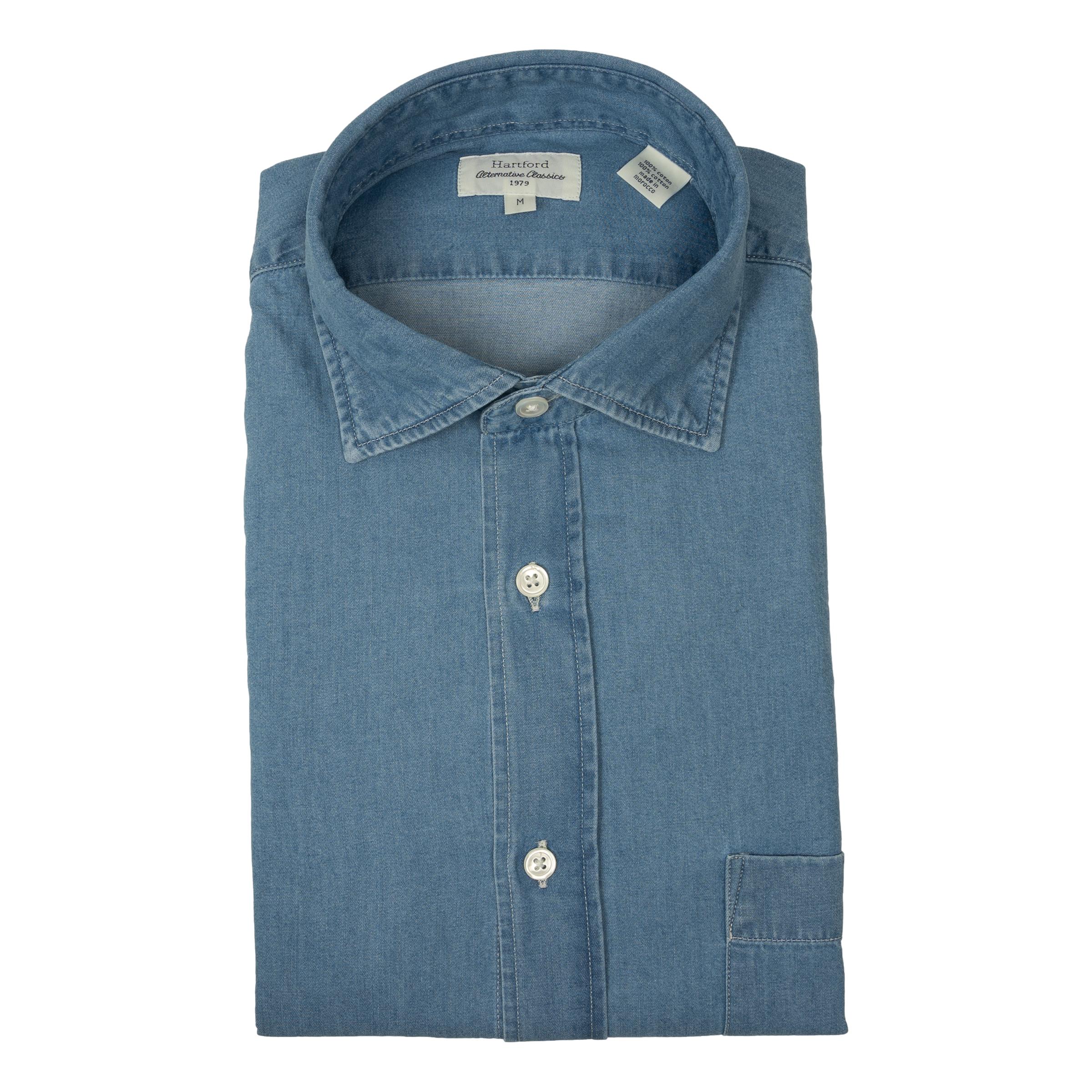 Indigo Blue Light Denim Sport Shirt