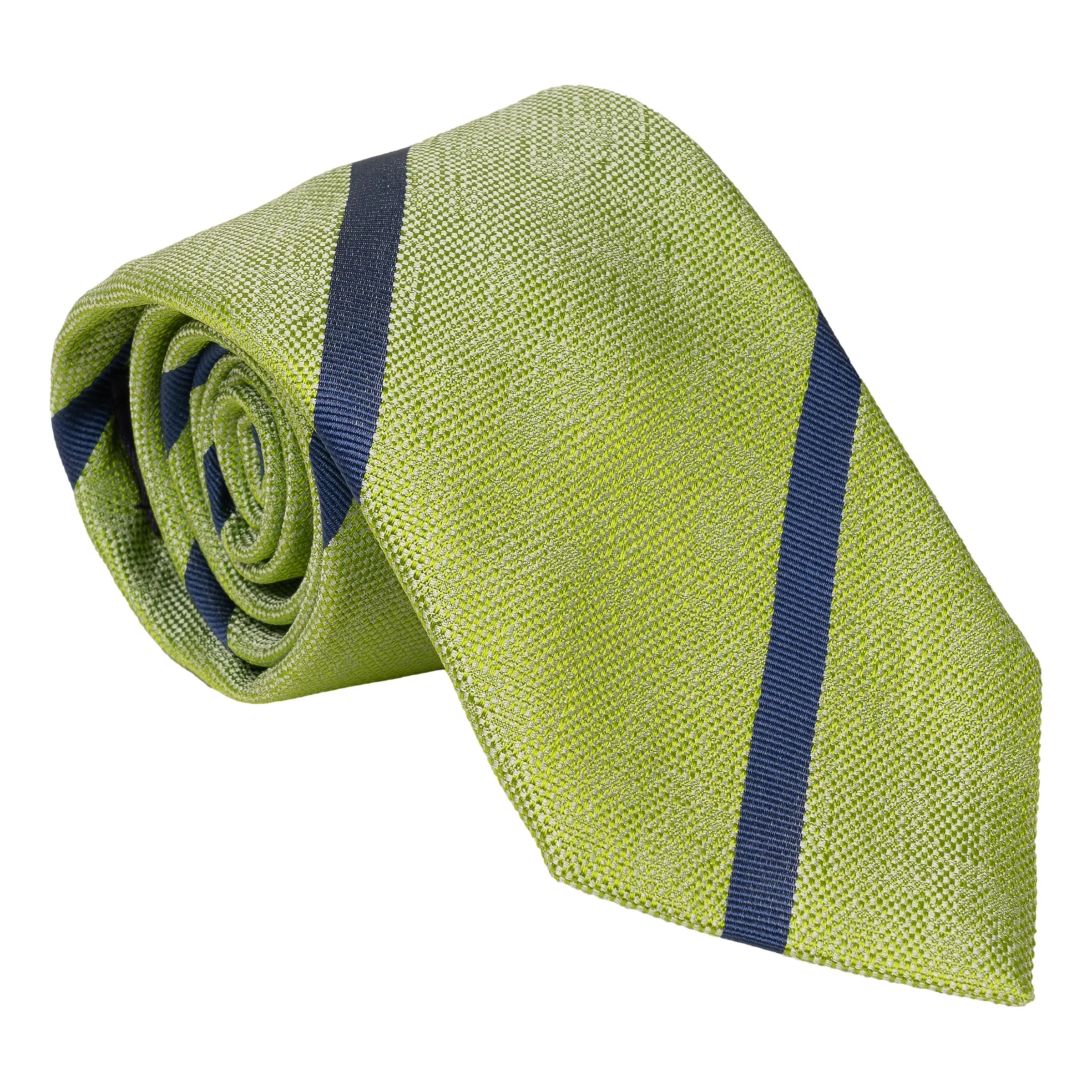 Iridescent Basket Weave Repp Stripe Silk Tie