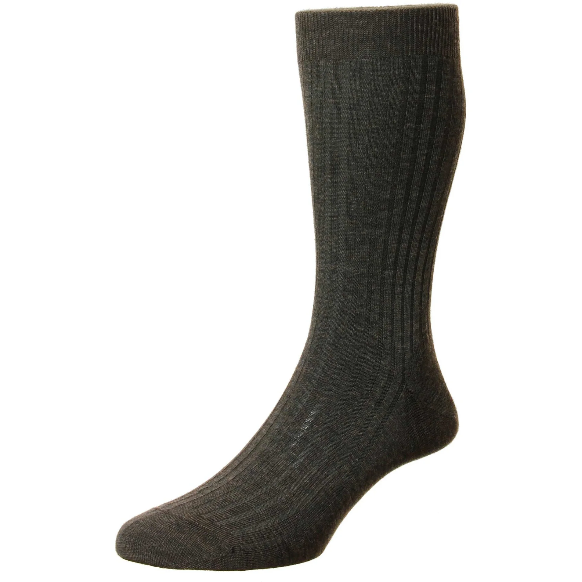 Laburnum 5x3 Rib Merino Wool Mid-calf Dress Socks - Image 10