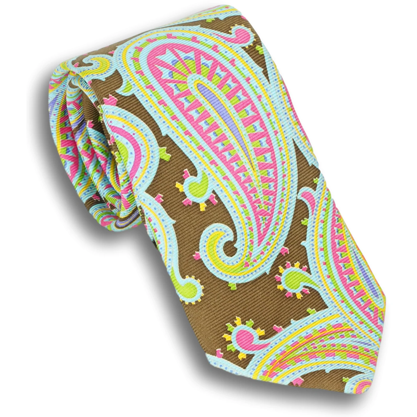 Large Multicolor Paisley Silk Tie - Image 2