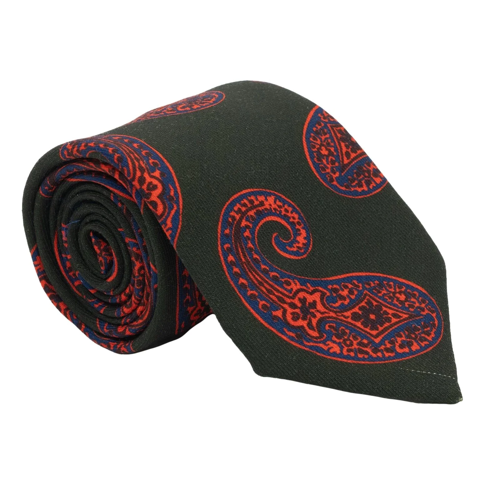 Large Paisley Print Silk Tie - Image 2