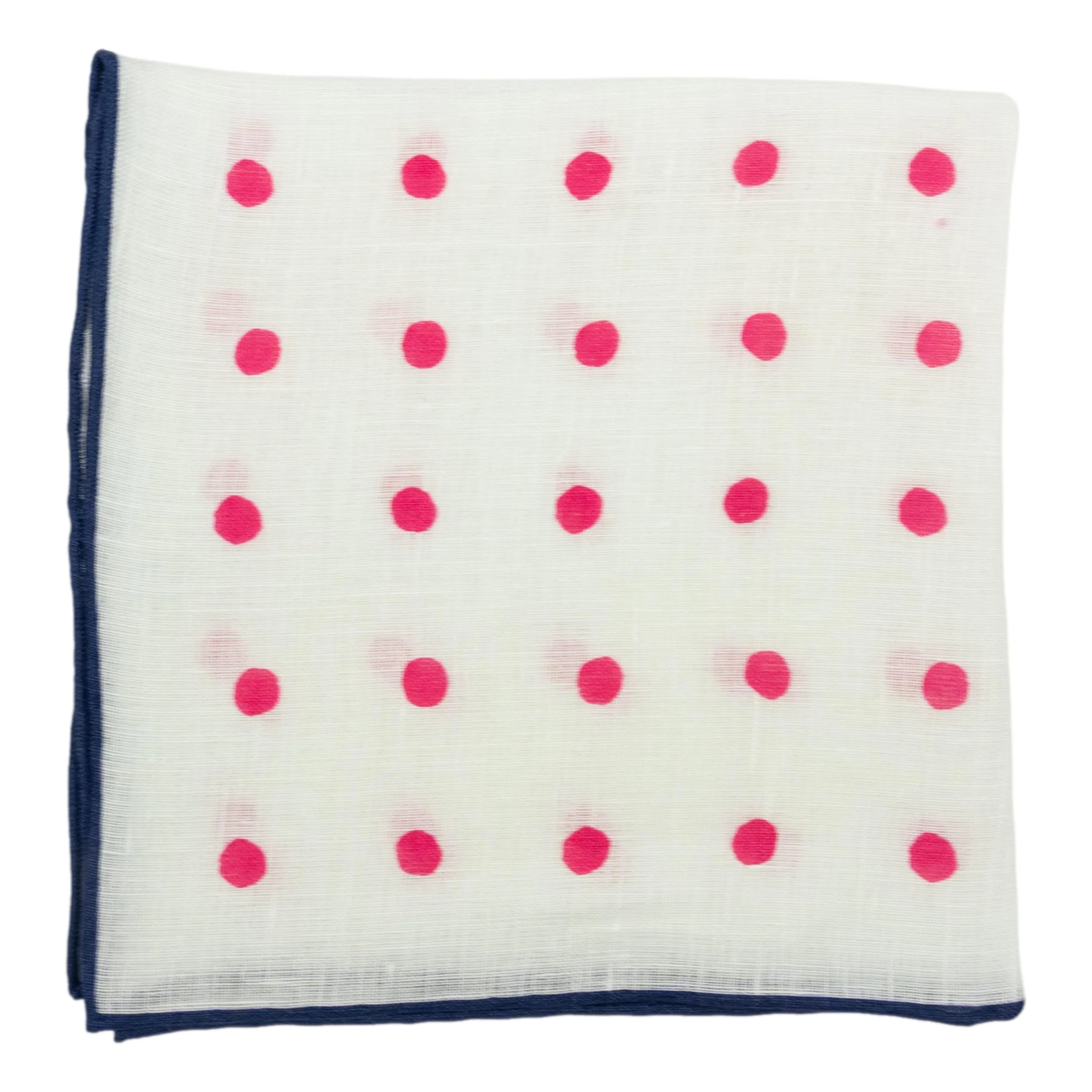 Large Polka Dot Linen Pocket Square - Image 7