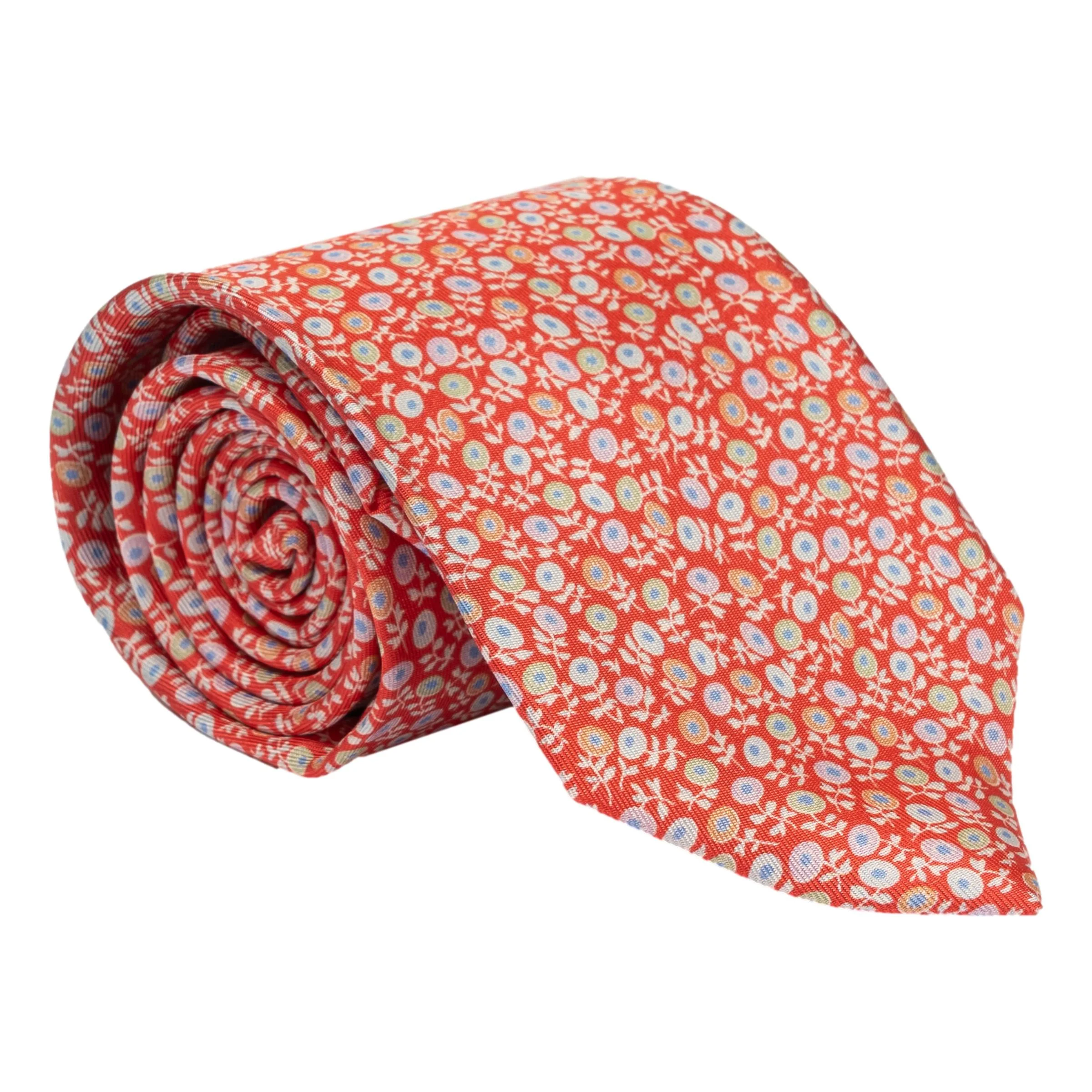 Liguria Flower Print Silk Tie - Image 2