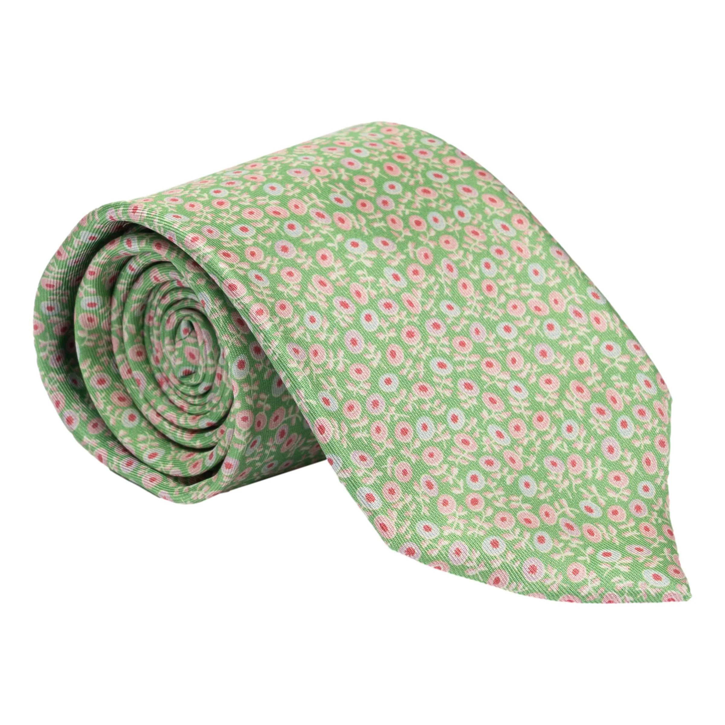 Liguria Flower Print Silk Tie - Image 3