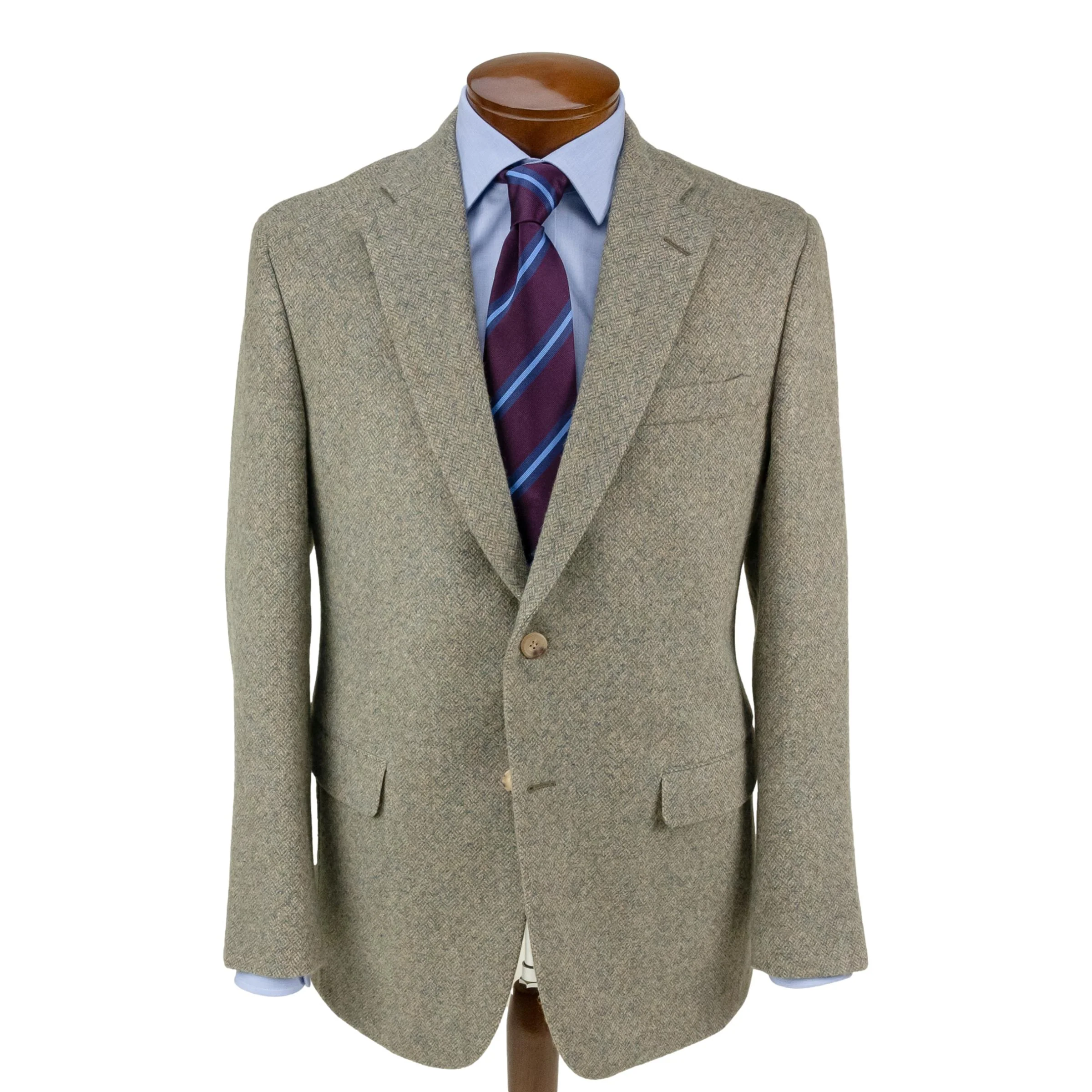 Lovat Green and Sand Heritage Featherbone Wool Tweed Sport Coat
