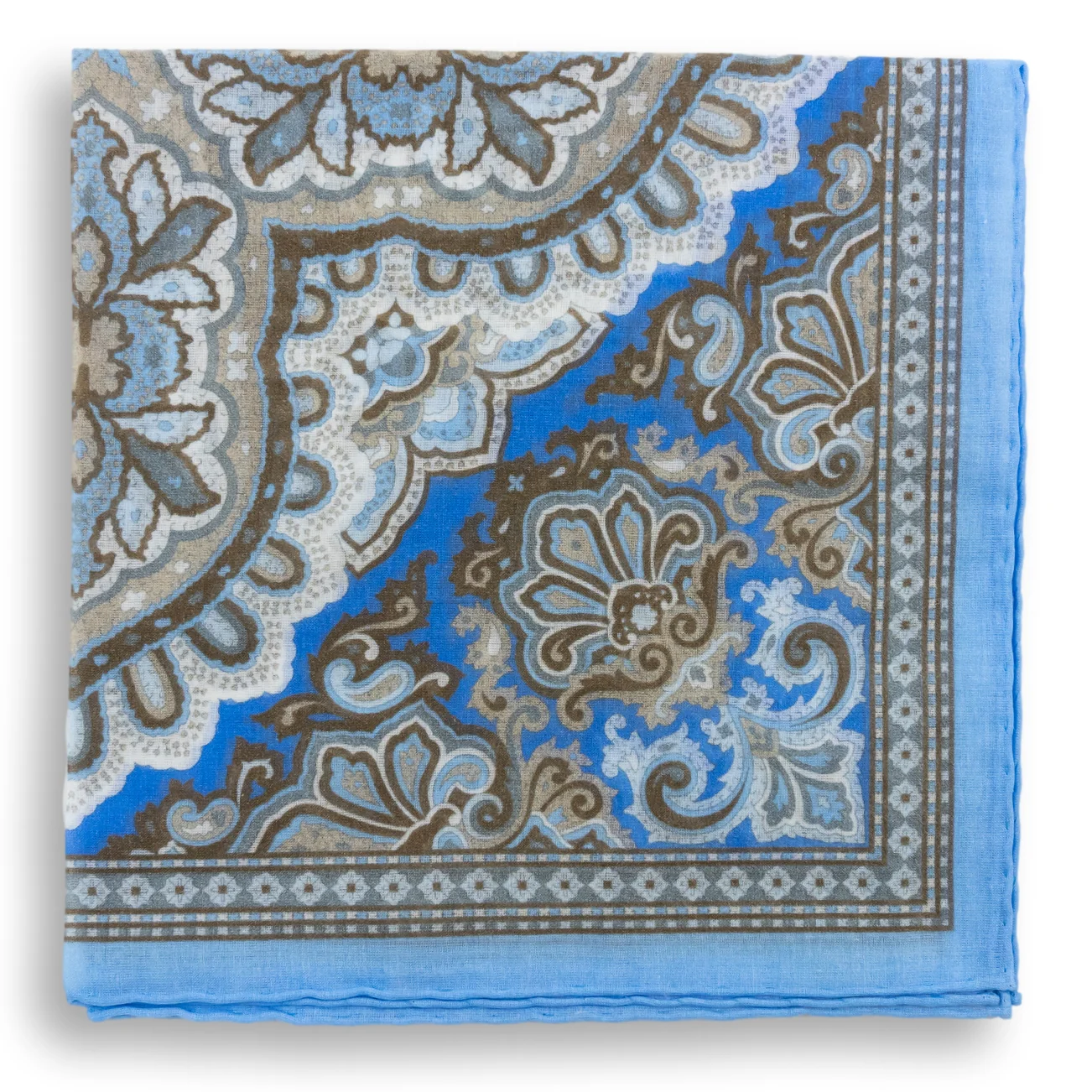 Medallion Fleur Cotton Pocket Square - Image 3