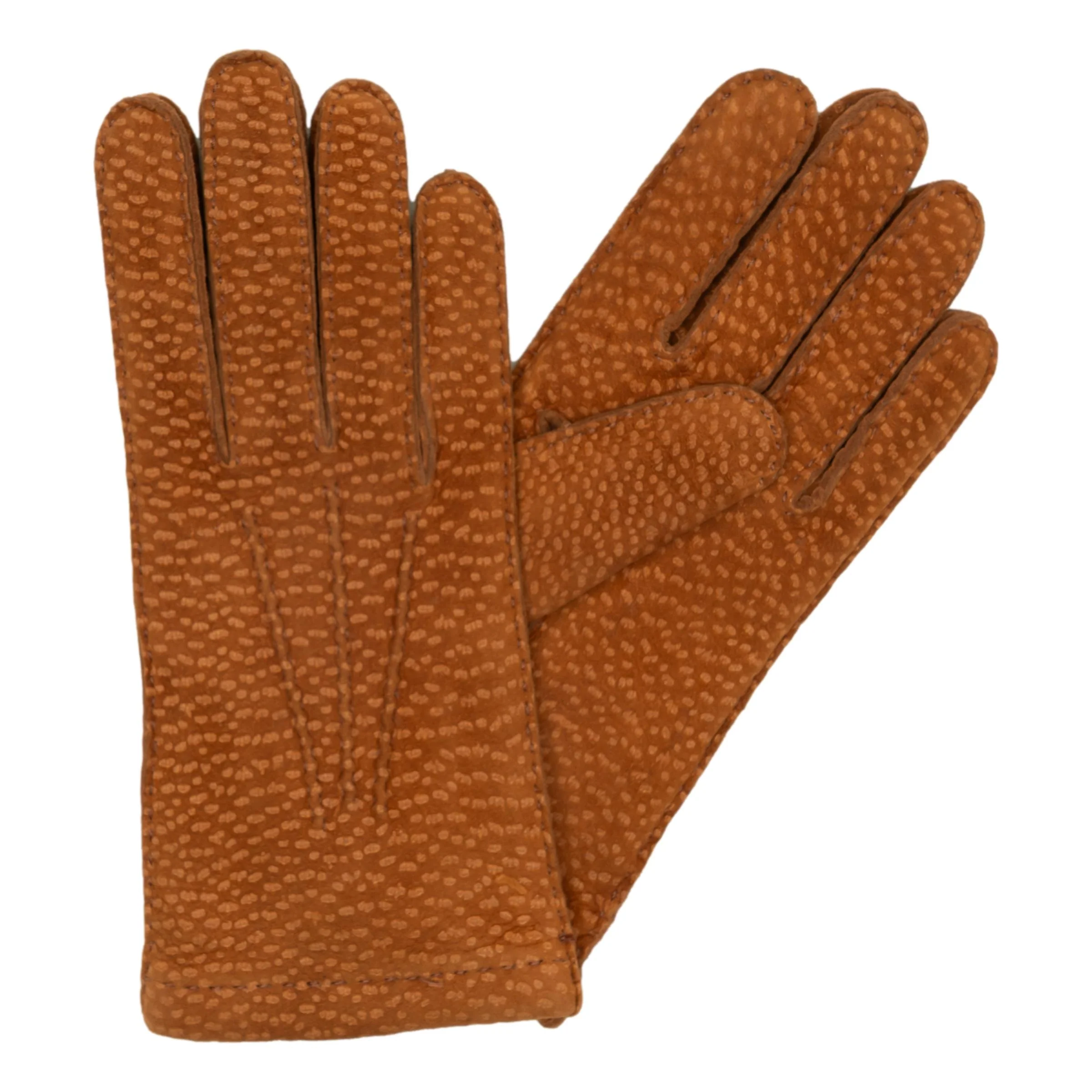 Men's Capybara Leather Gloves with Cashmere Lining and Palm Vent