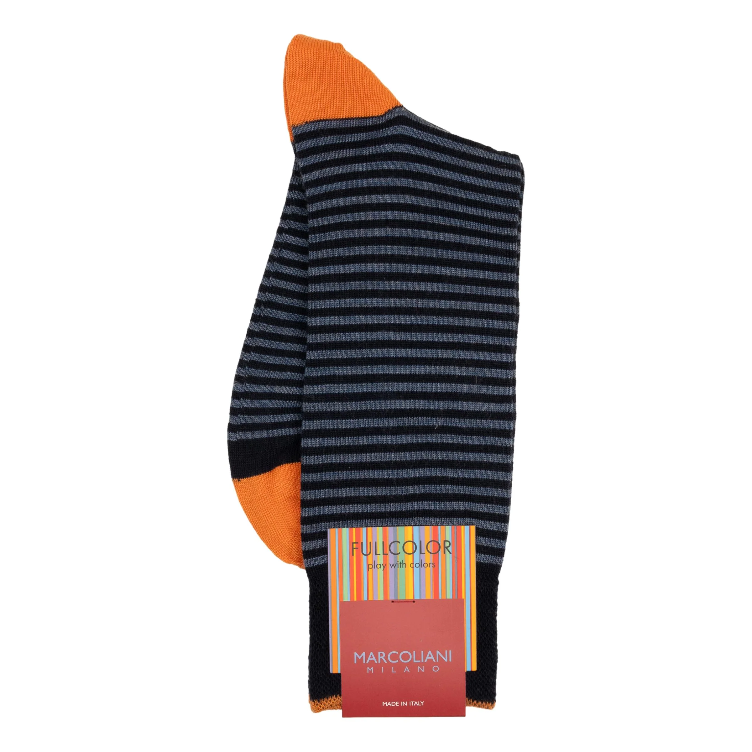 Merino Wool Palio Stripe Mid-Calf Dress Socks - Image 2