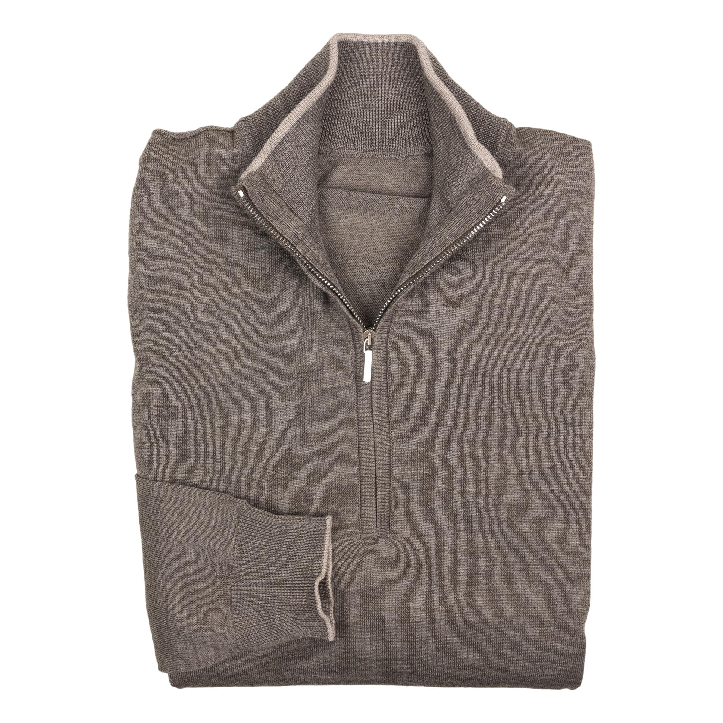 Merino Wool Quarter Zip Sweater - Image 2