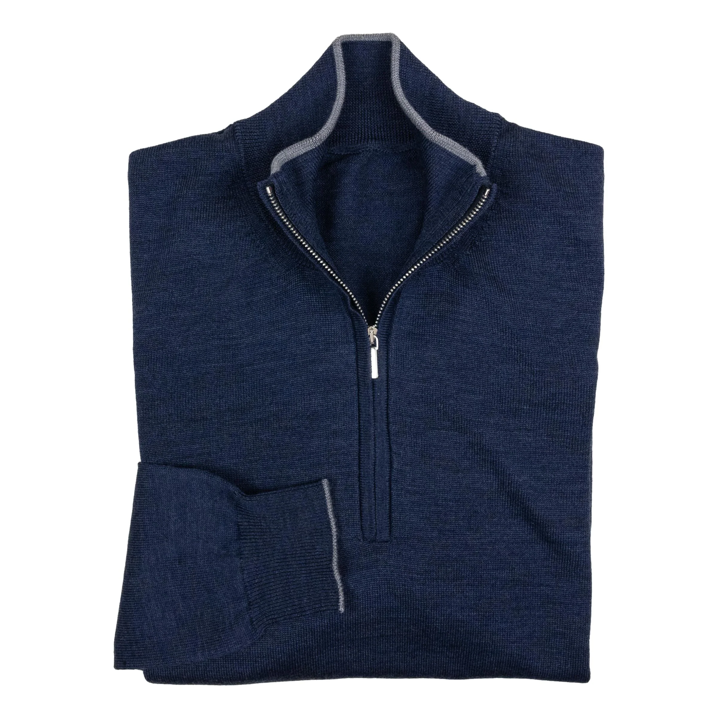 Merino Wool Quarter Zip Sweater - Image 3