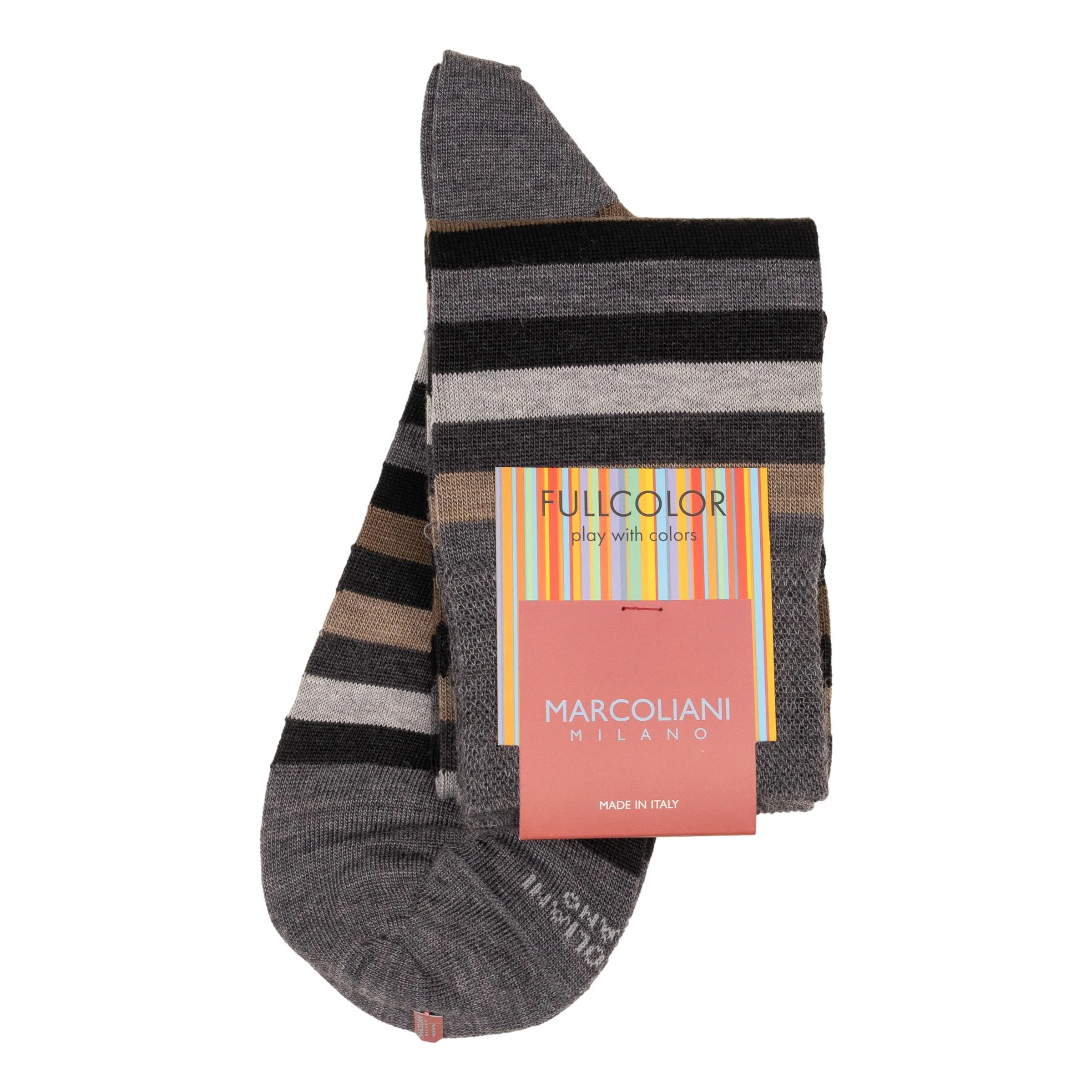 Merino Wool Rainbow Over-the-Calf Dress Socks