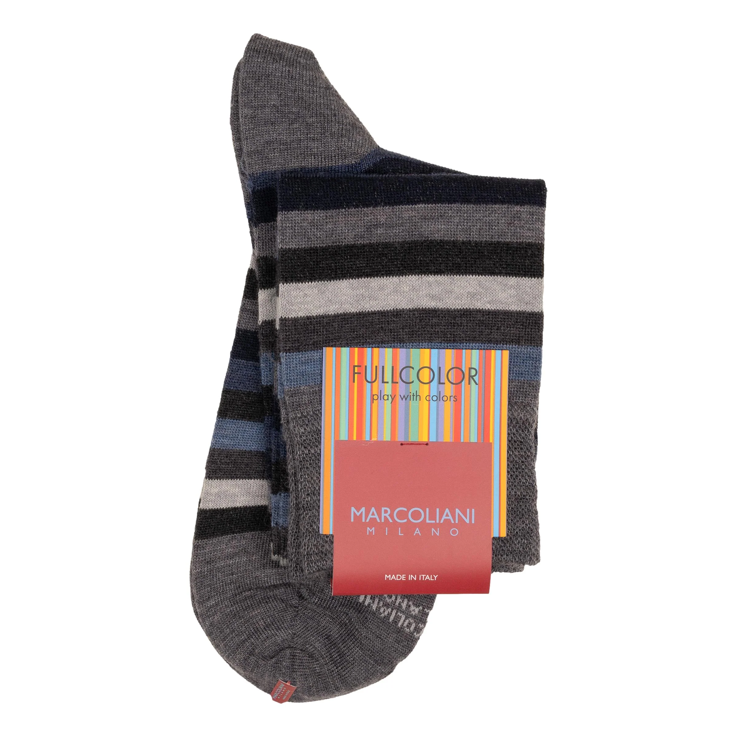 Merino Wool Rainbow Over-the-Calf Dress Socks - Image 2
