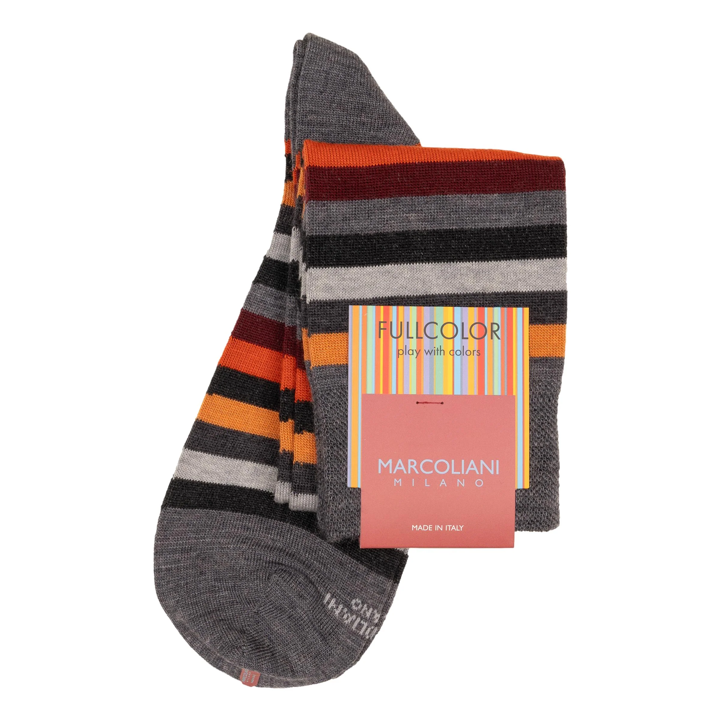 Merino Wool Rainbow Over-the-Calf Dress Socks - Image 3