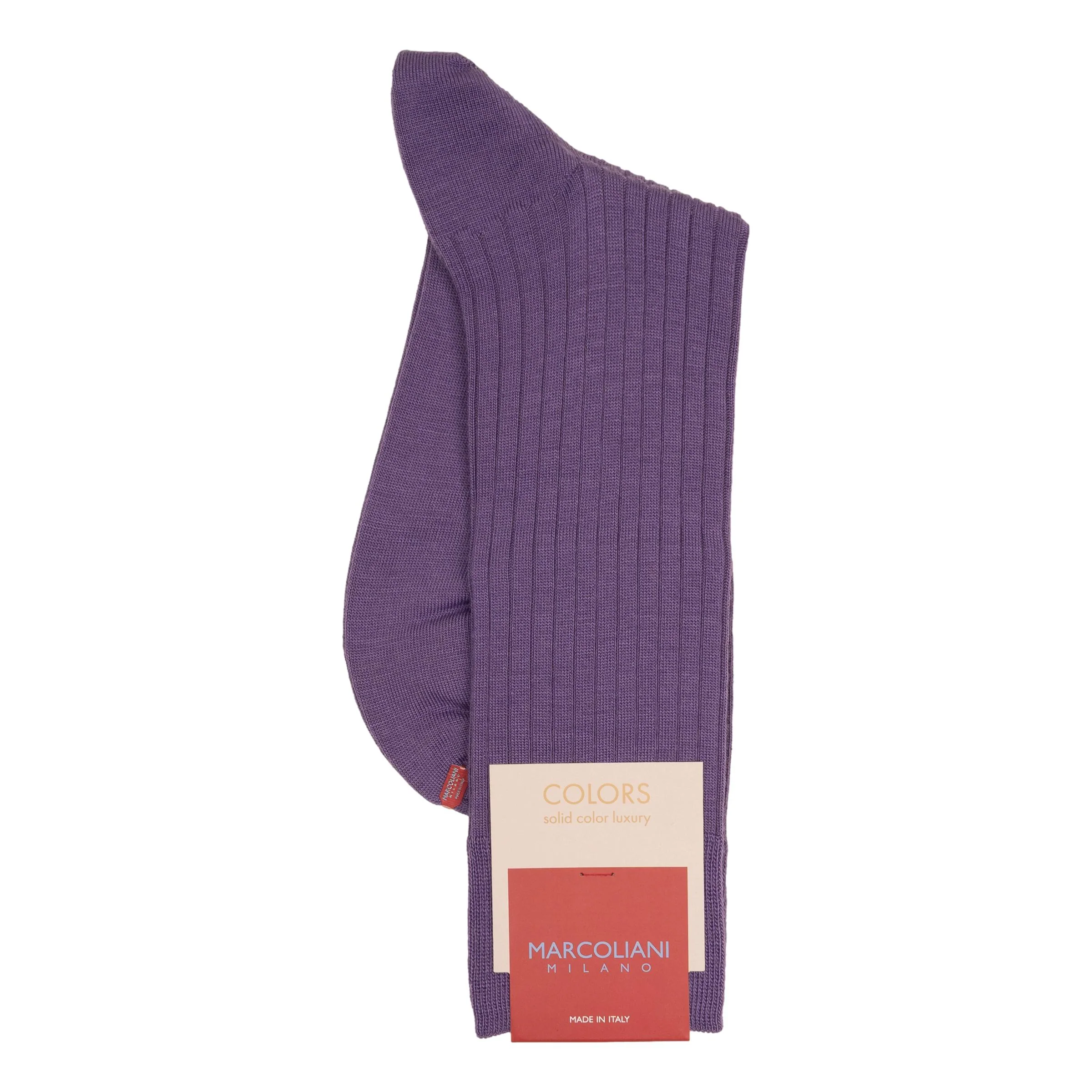 Merino Wool Ribbed Mid-Calf Dress Socks