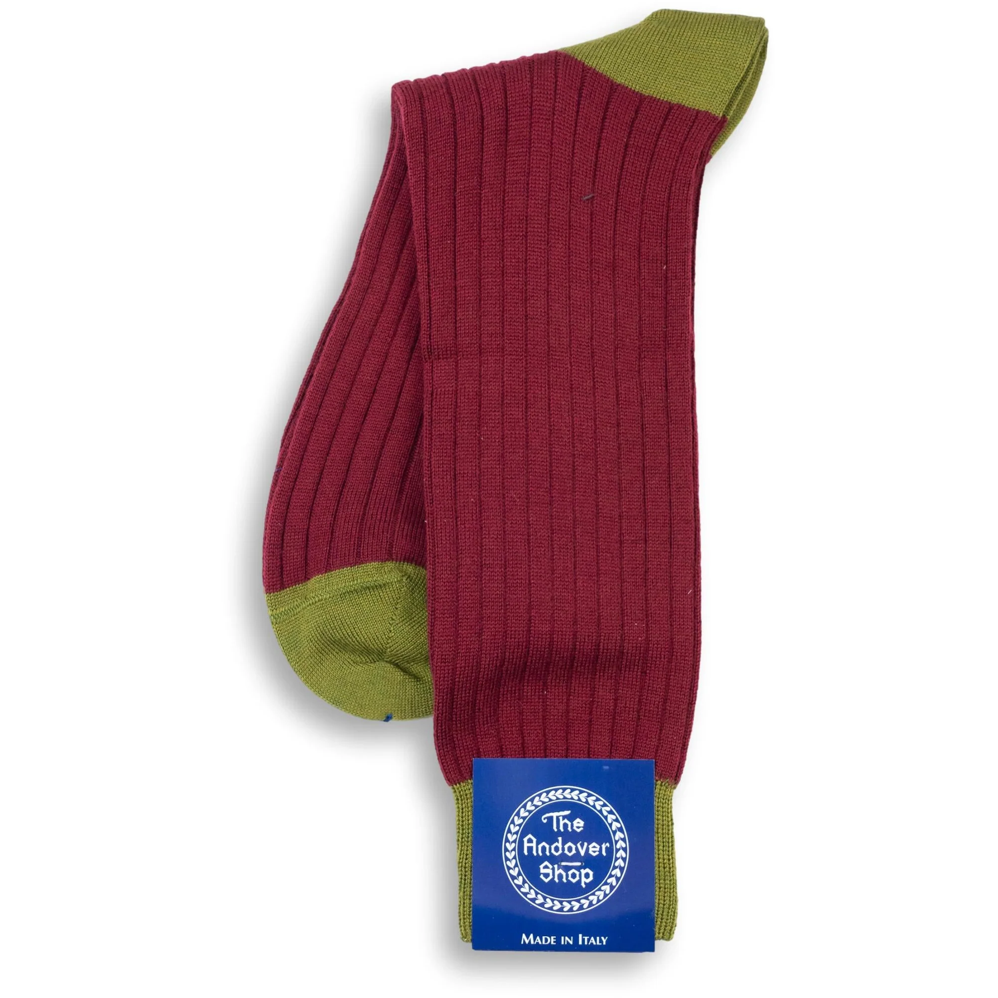 Mid-Calf Alternating Toe and Heel Wool Dress Sock - Image 2