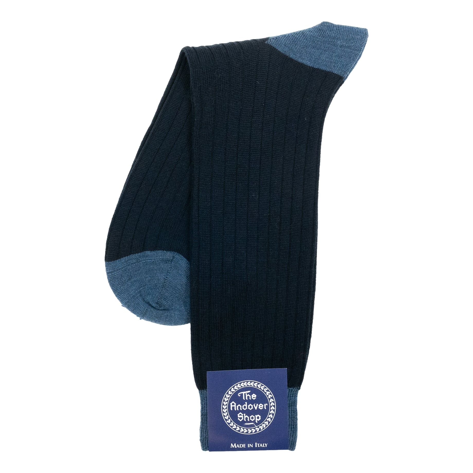 Mid-Calf Alternating Toe and Heel Wool Dress Sock - Image 5