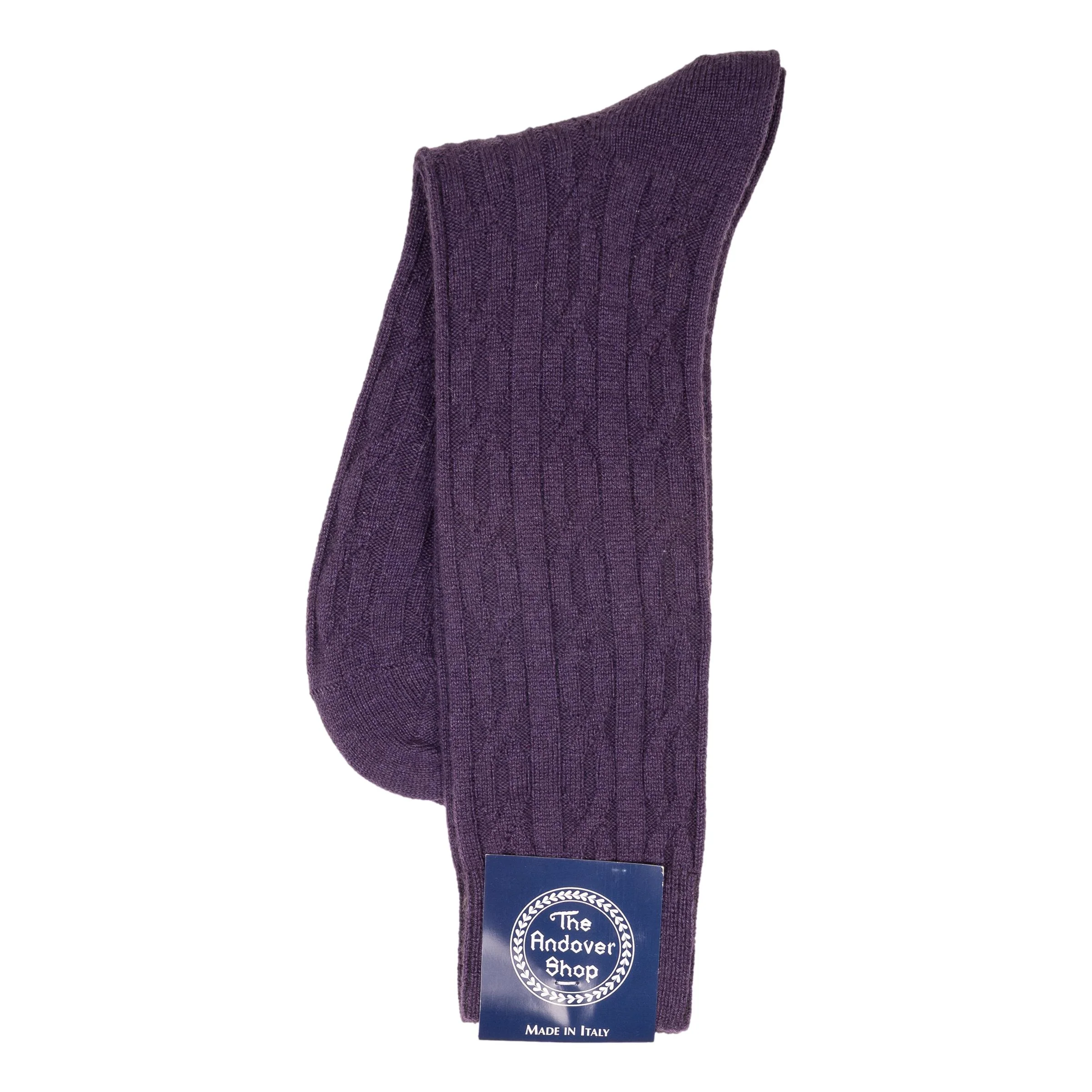 Mid-calf Cable Pure Cashmere Dress Socks - Image 4