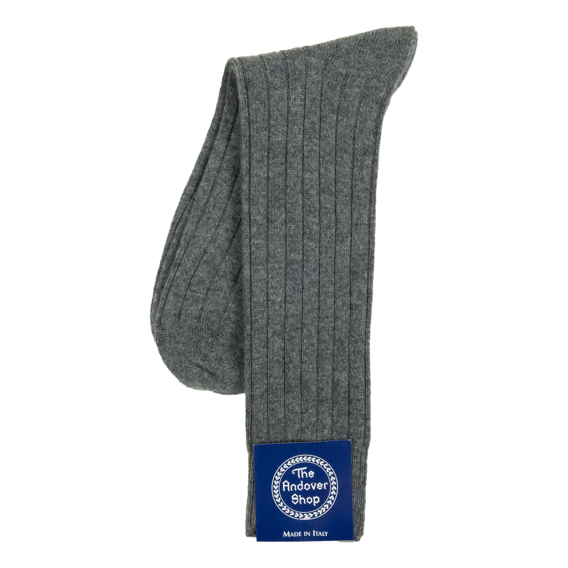 Mid-Calf Cashmere Ribbed Dress Sock - Image 2