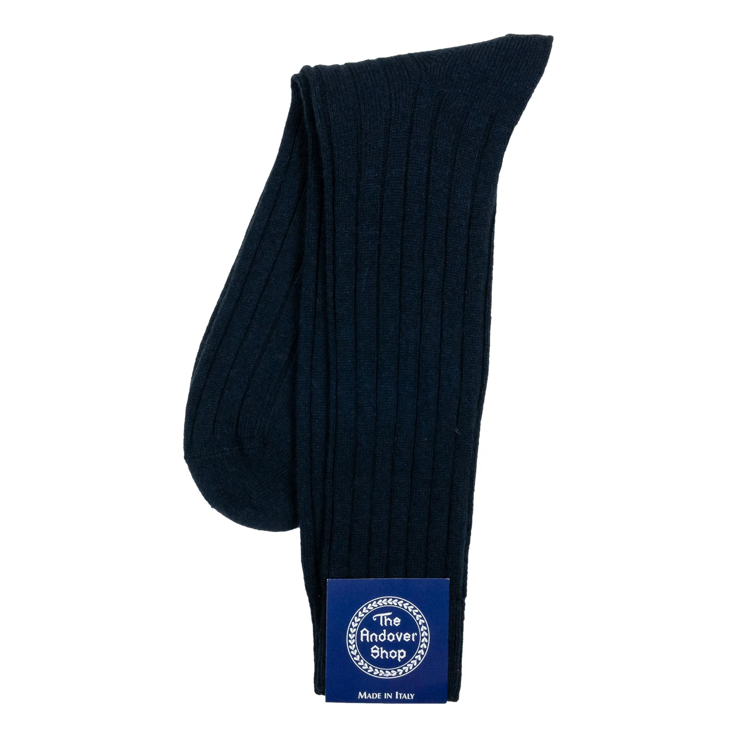 Mid-Calf Cashmere Ribbed Dress Sock - Image 3
