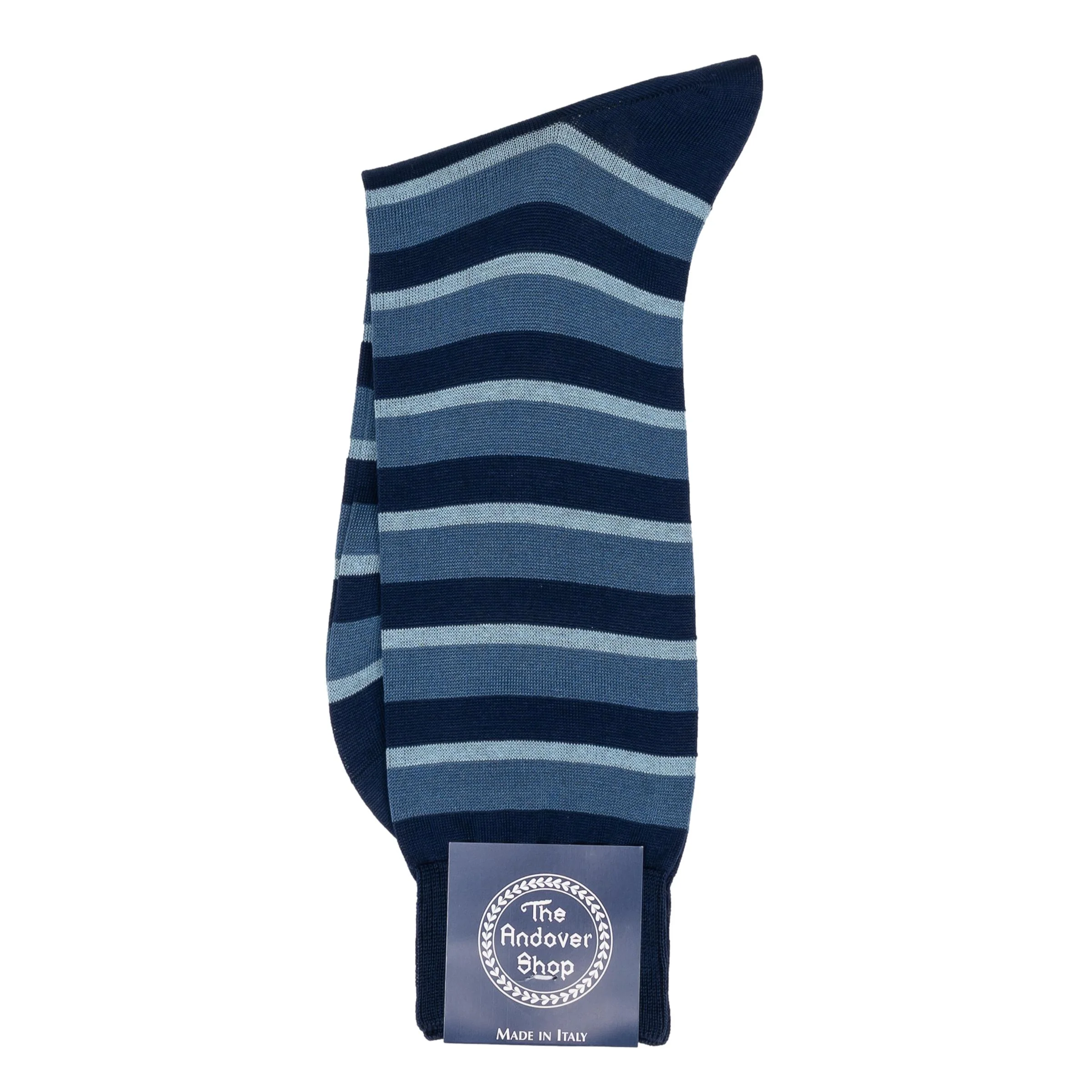 Mid-Calf Cotton Alternating Stripe Dress Sock - Image 3