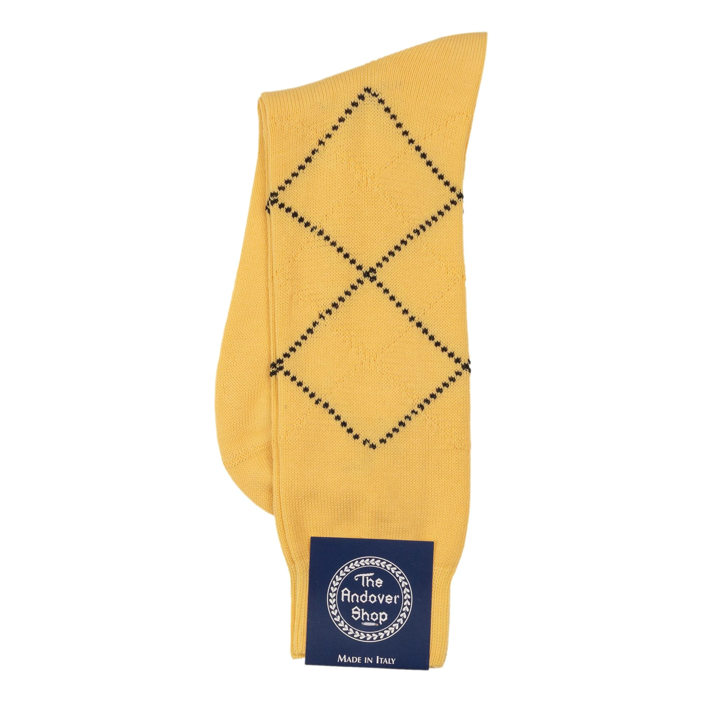 Mid-Calf Cotton Argyle Dress Sock