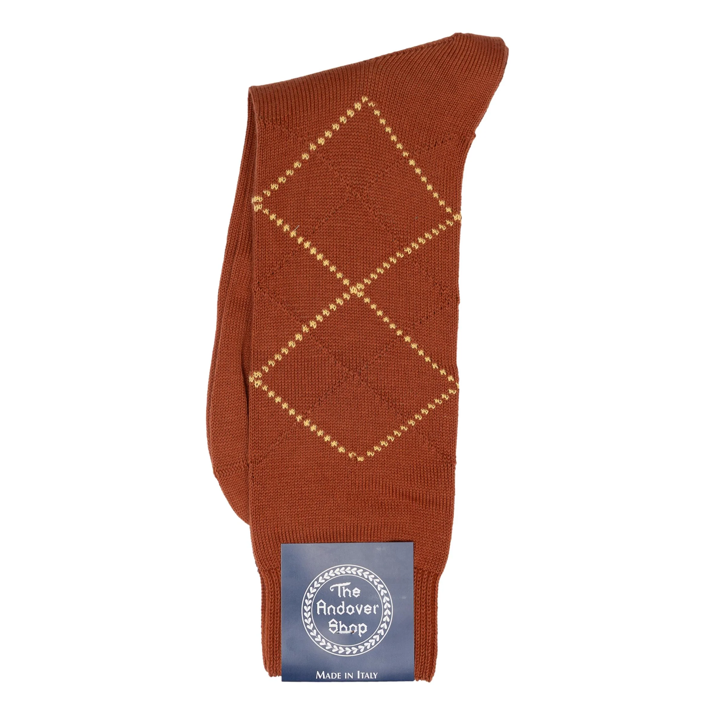 Mid-Calf Cotton Argyle Dress Sock - Image 10