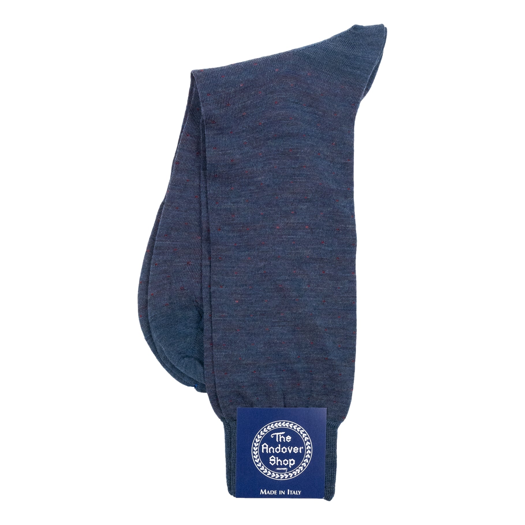 Mid-Calf Pin Dot Wool Dress Sock - Image 2