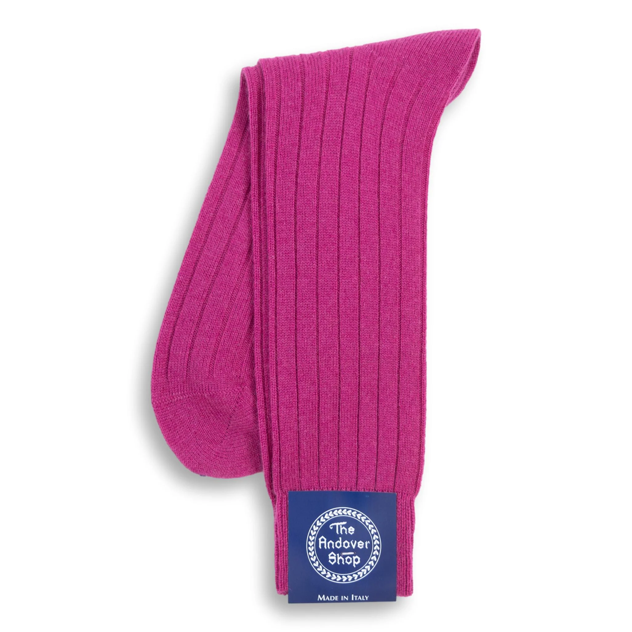 Mid-Calf Pure Cashmere Ribbed Dress Sock - Image 4