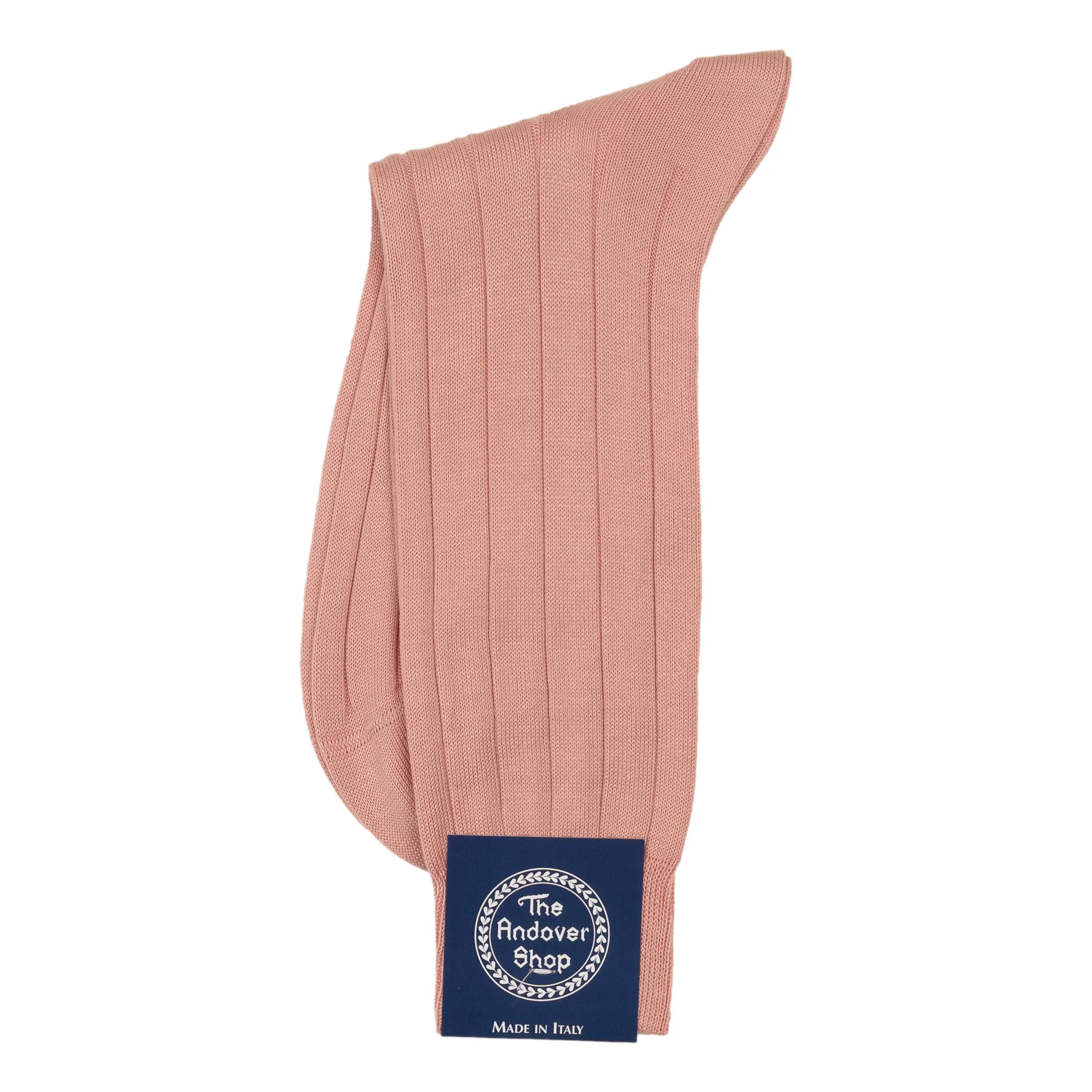 Mid-Calf Ribbed Cotton Dress Sock