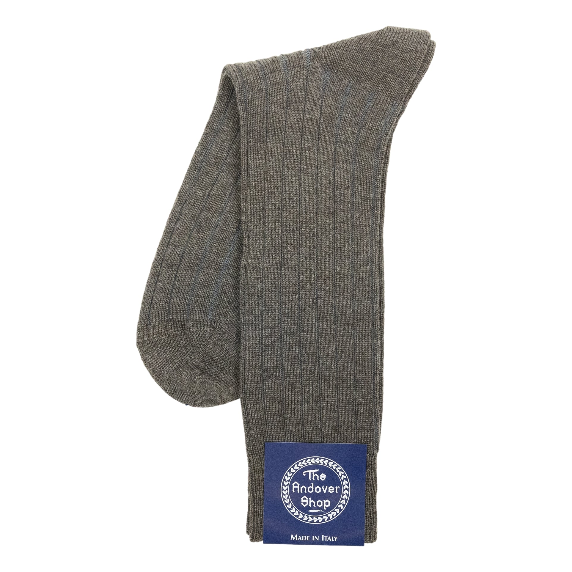 Mid-Calf Ribbed Shadow Stripe Wool Dress Socks - Image 6