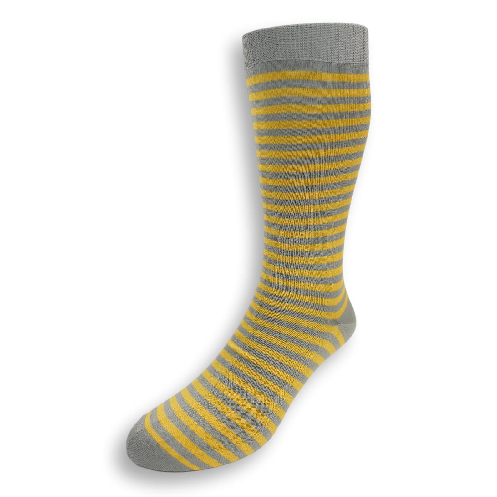 Mid-Calf Striped Cotton Dress Sock - Image 2
