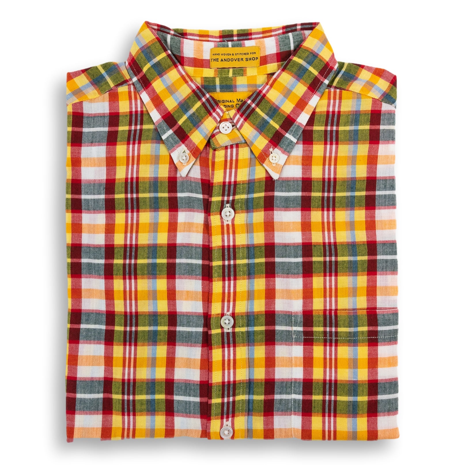 Mid-Coast Button Down Madras Sport Shirt