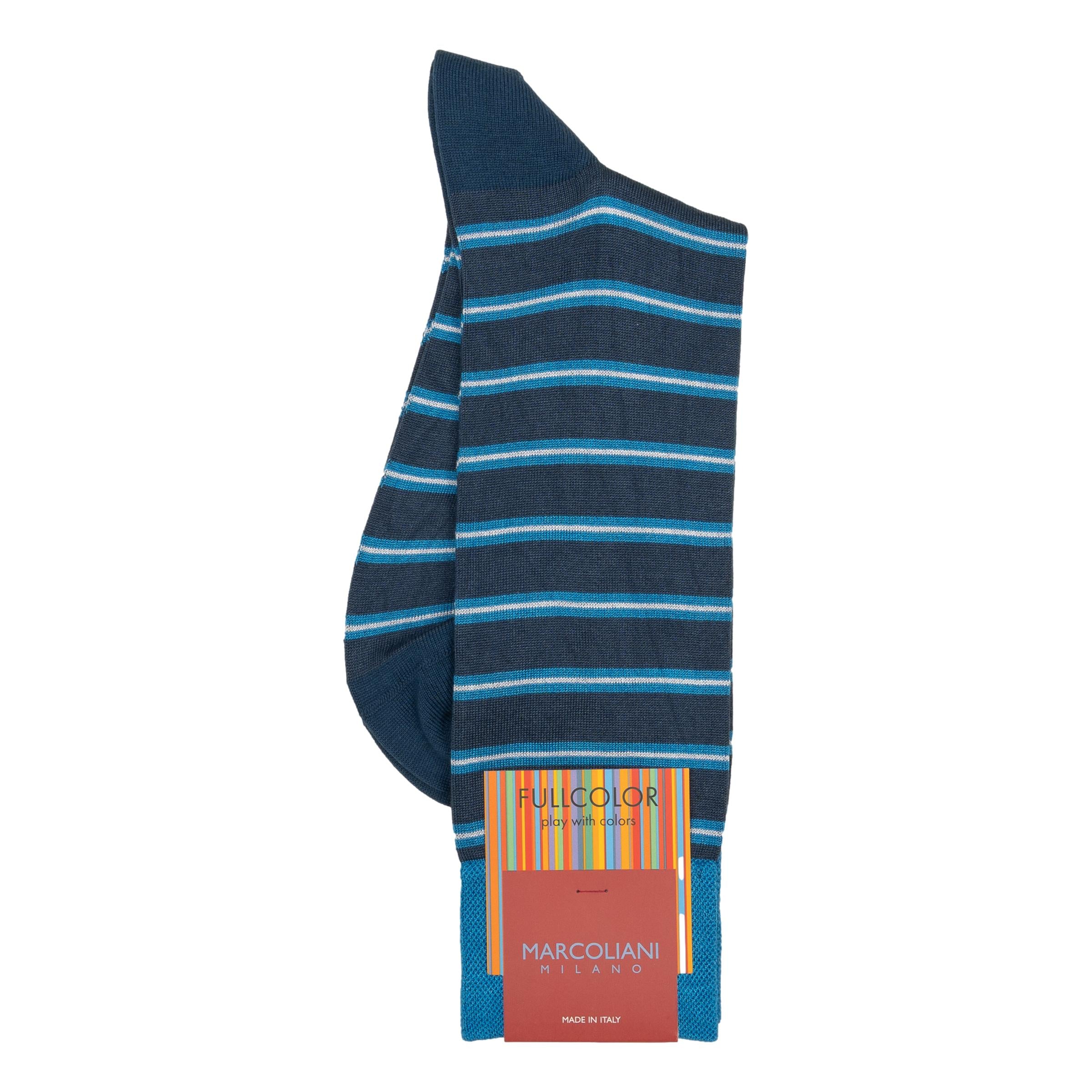 Modal Simple Stripes Mid-Calf Dress Socks