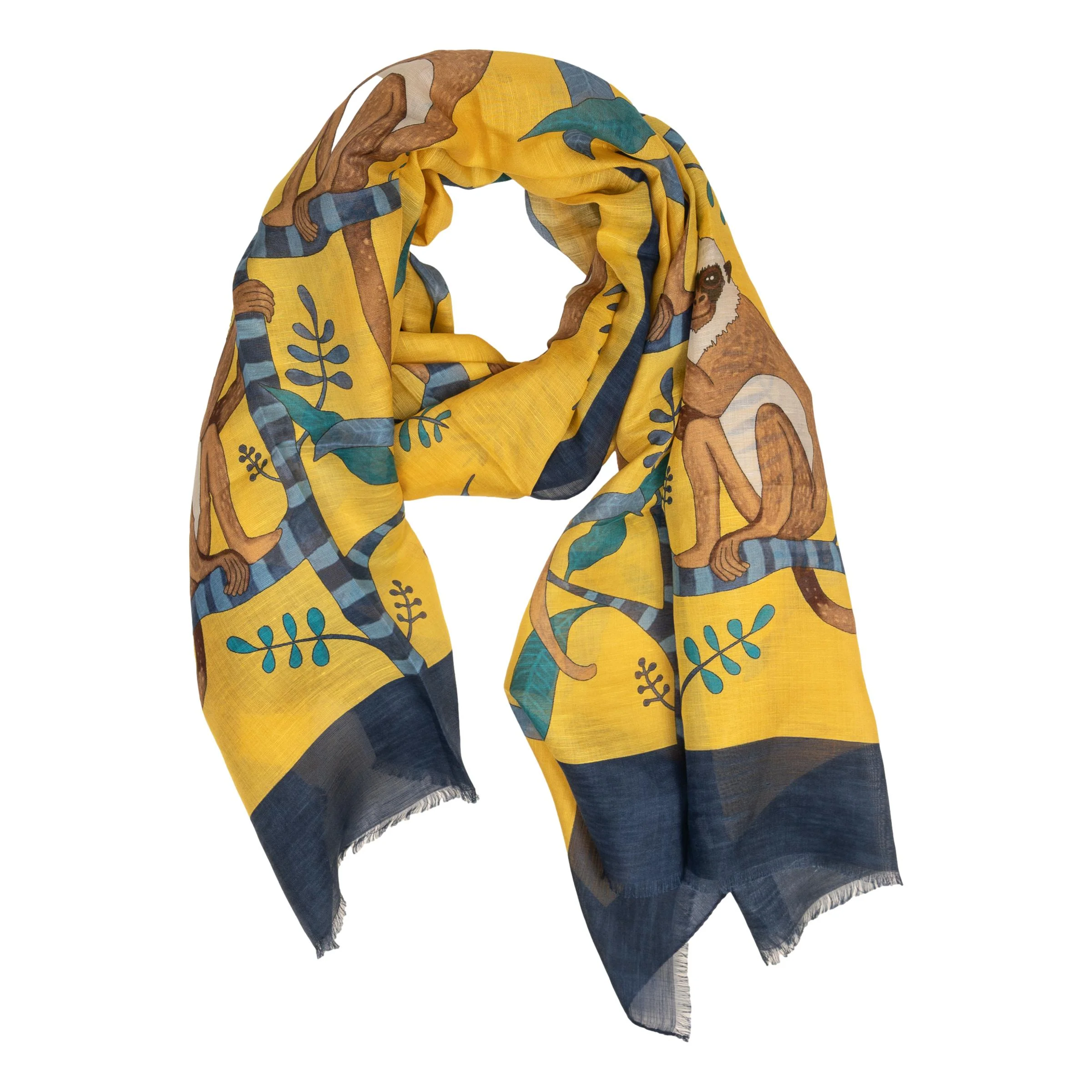 Monkey Linen and Silk Blend Scarf