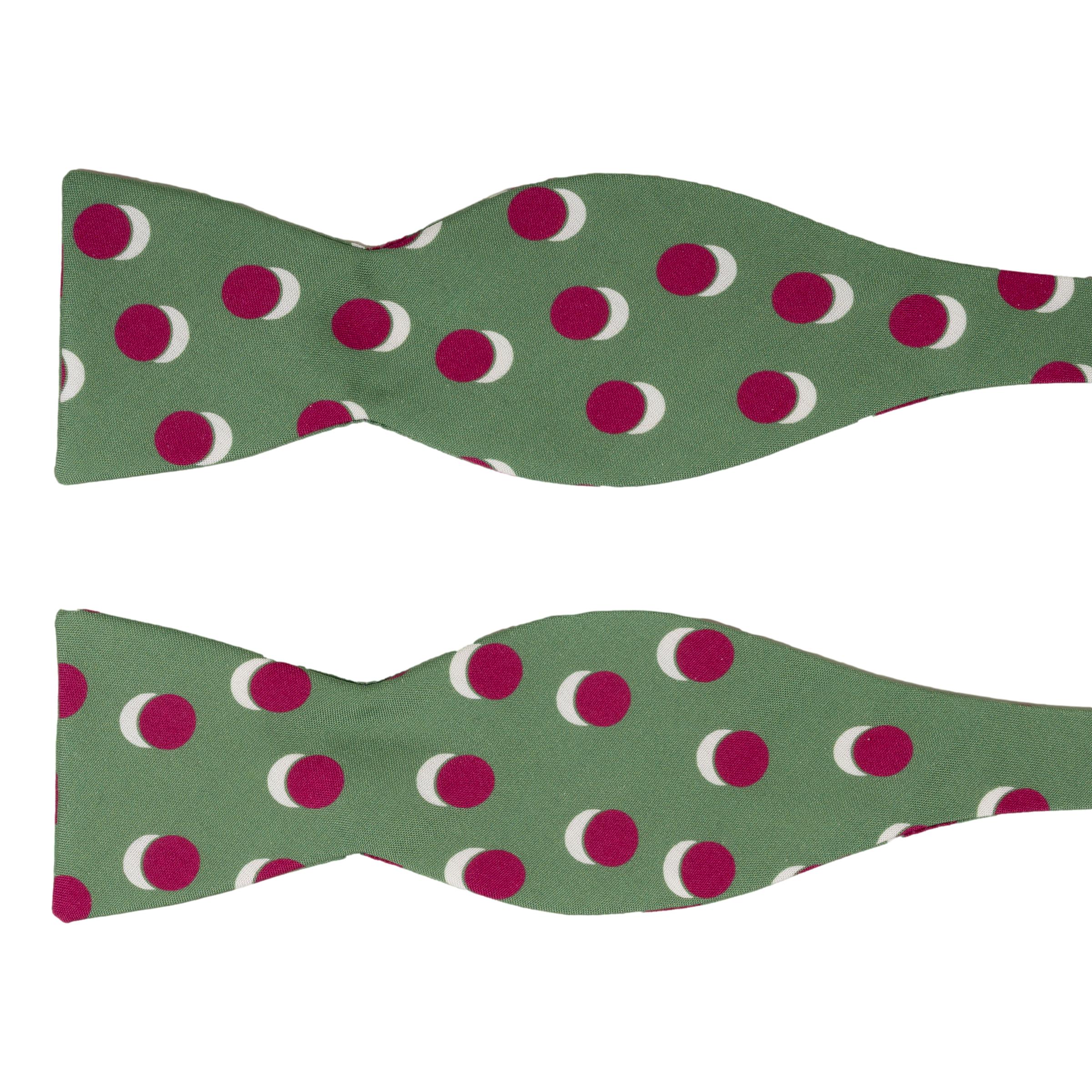 Moon Phase Pattern Silk Bow Tie