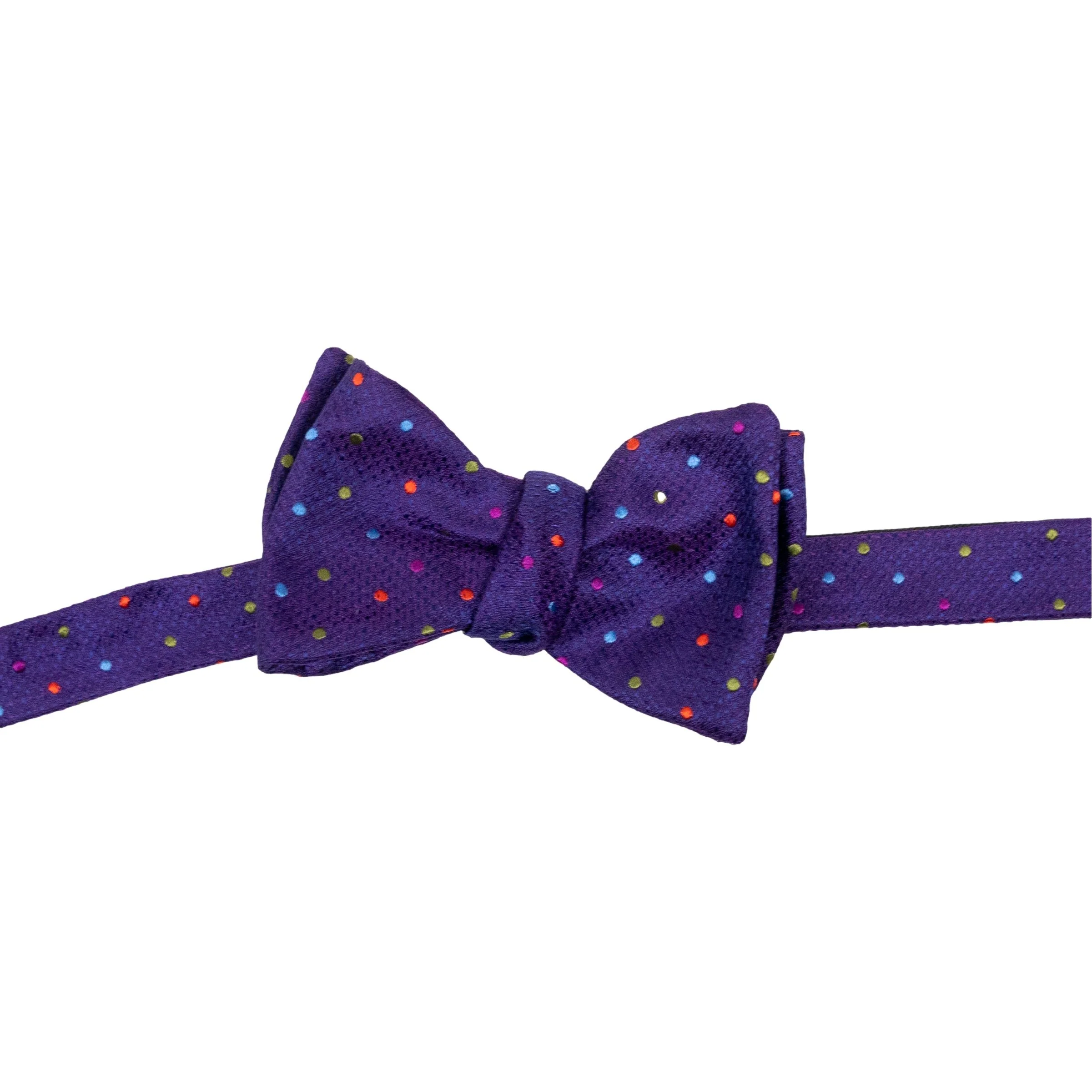 Multi Fun Dot Silk Bow Tie - Image 3