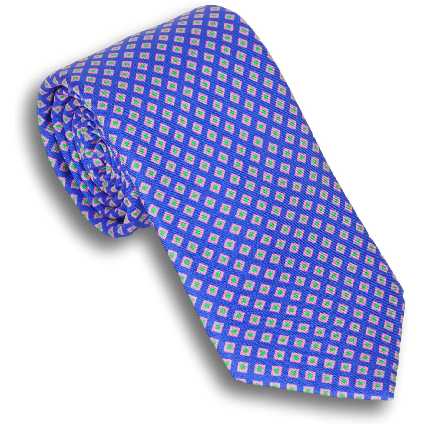Multicolored Diamond Silk Tie - Image 3