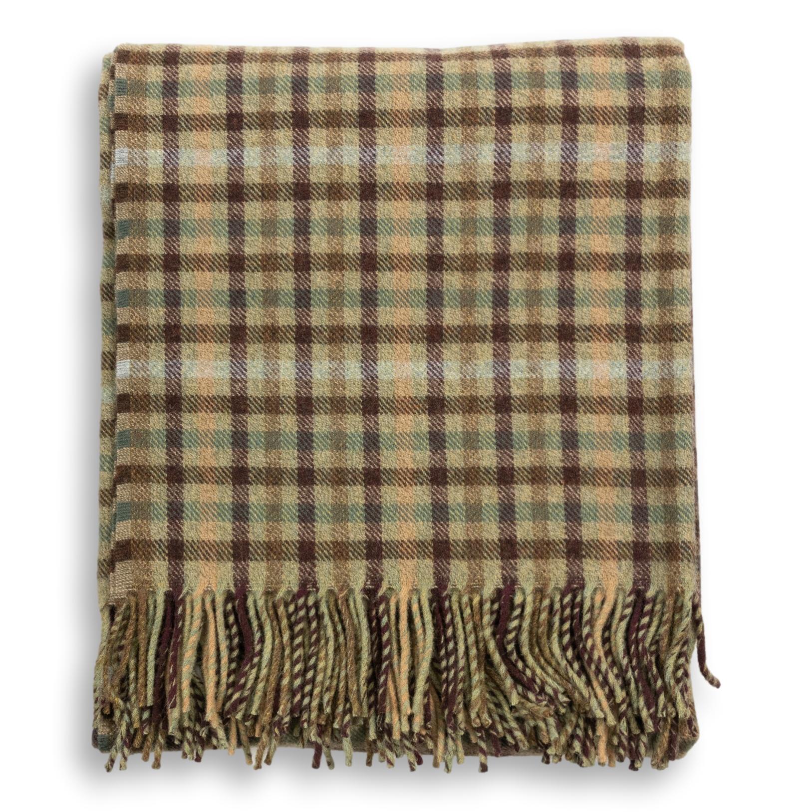 Multicolored Gun Club Check 100% Lambswool Blanket - Image 2