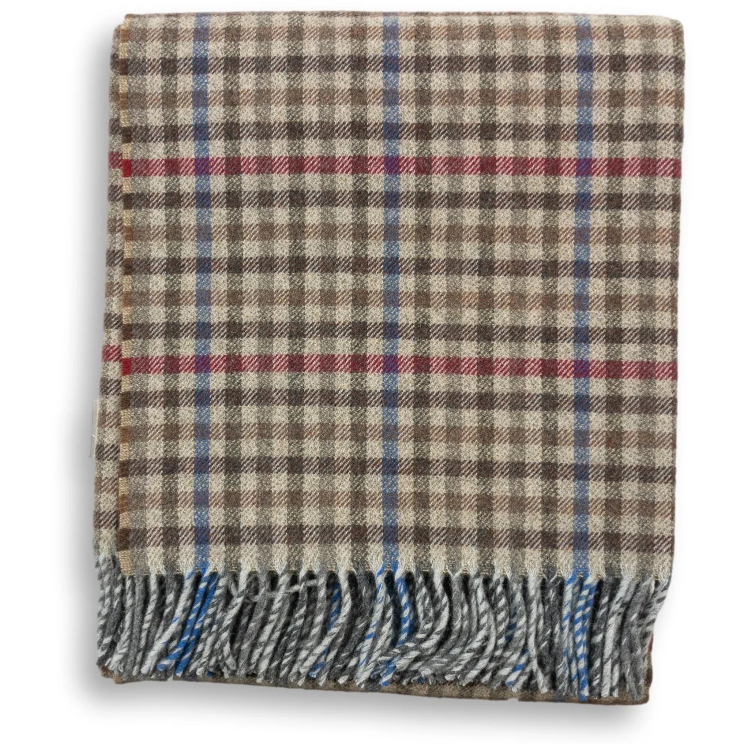 Multicolored Gun Club Check 100% Lambswool Blanket - Image 3