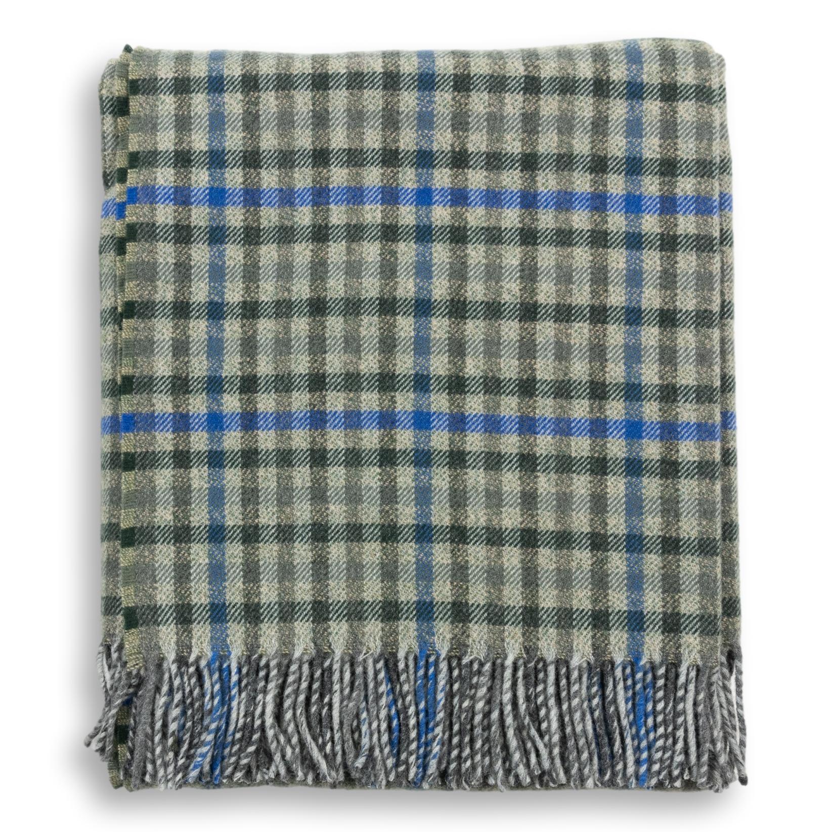 Multicolored Gun Club Check 100% Lambswool Blanket - Image 6