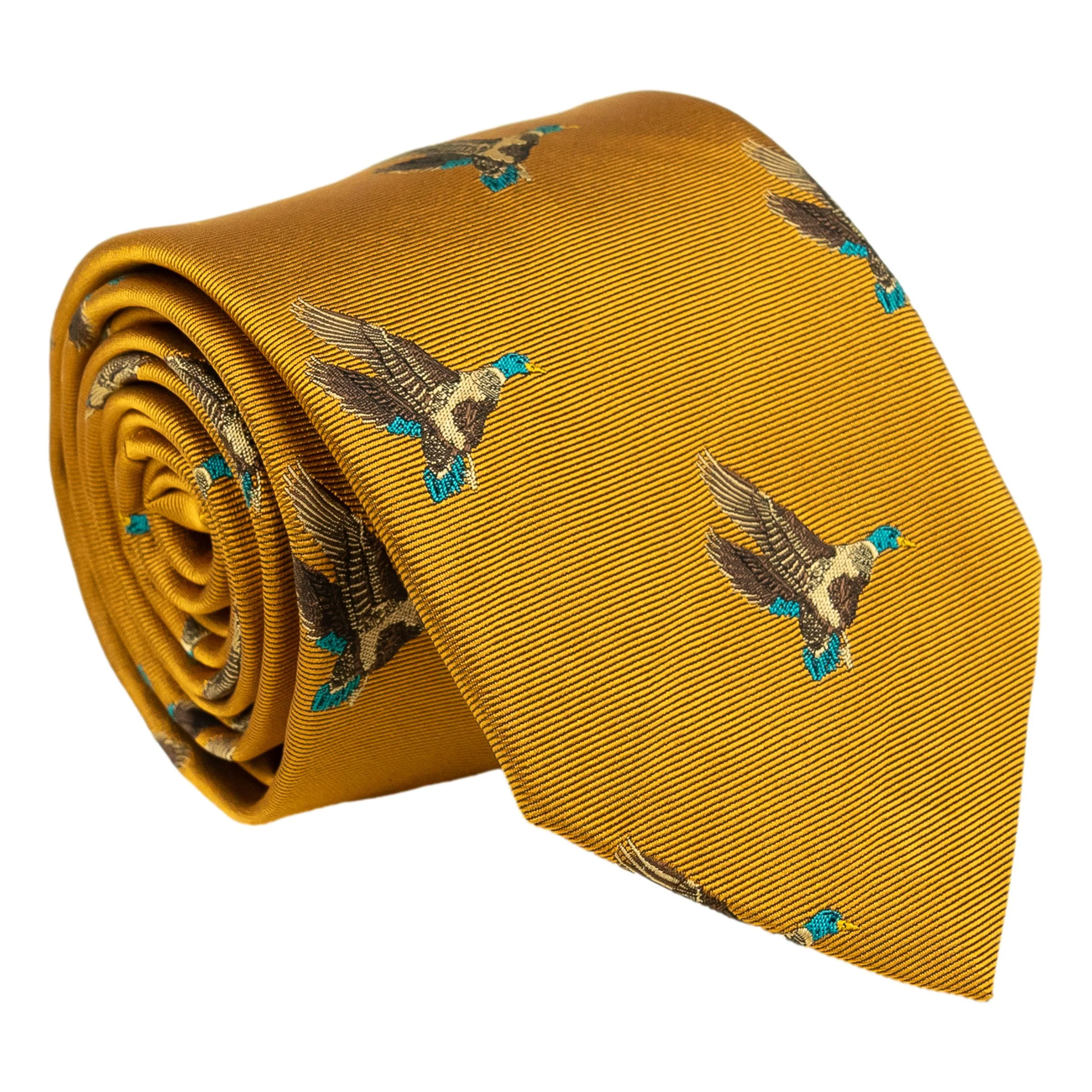 Flying Mallard Woven Silk Tie - Image 2