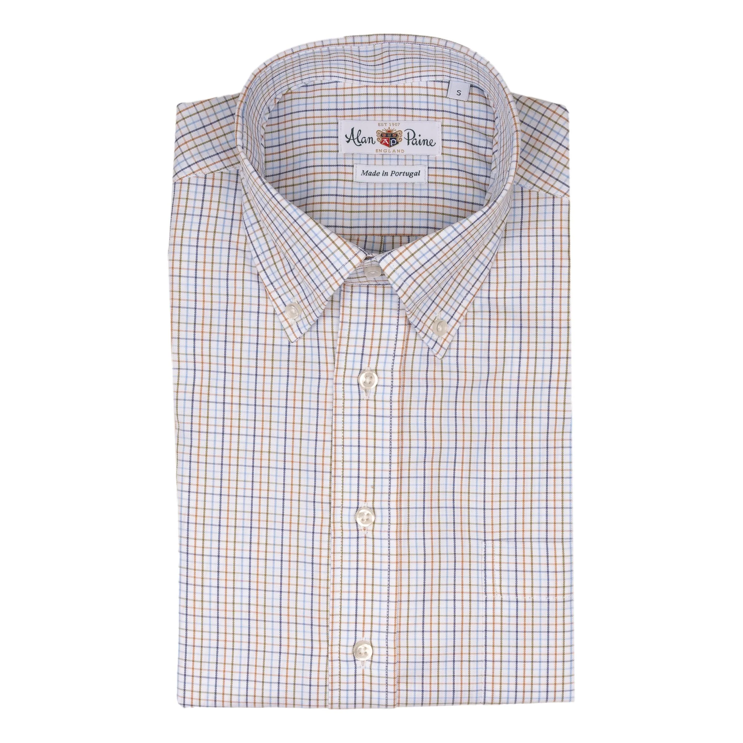 Navy, Light Blue, Olive, and Khaki Tattersall Sport Shirt