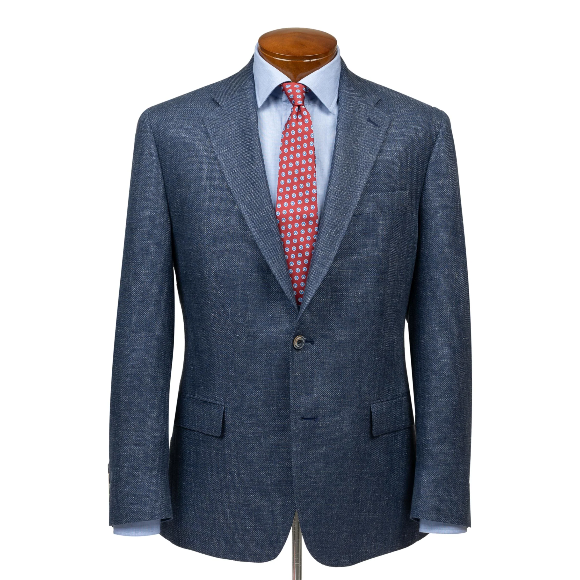 Navy Mix Wool and Linen Sport Coat