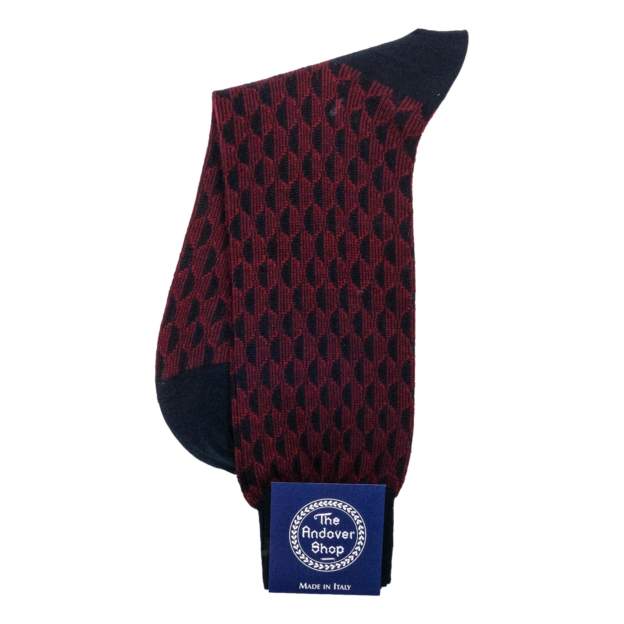 New Geo Patterned Wool Mid-Calf Dress Sock - Image 2